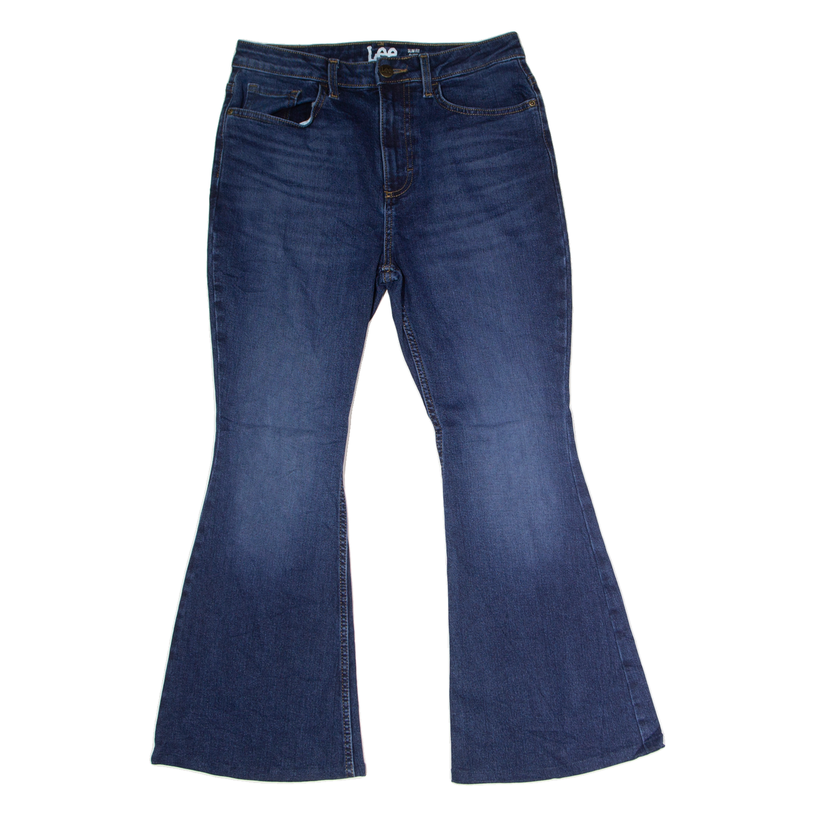 LEE High Rise Womens Jeans Blue Slim Flared Stone Wash W30 L28 Refurbished - N/A refurbished available on Cerqular