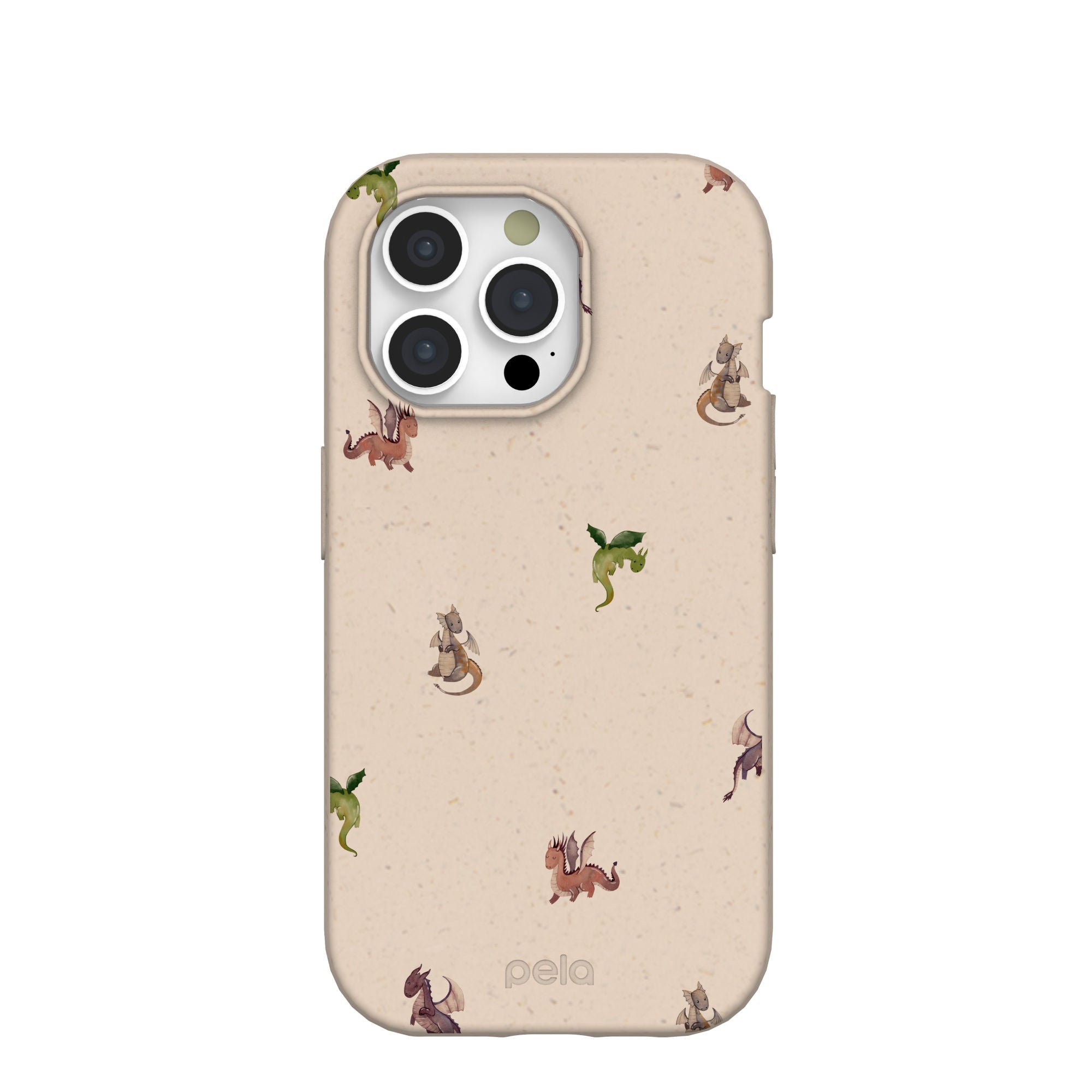 Seashell Lil Dragons iPhone 15 Pro Case Refurbished - Pela Case refurbished available on Cerqular