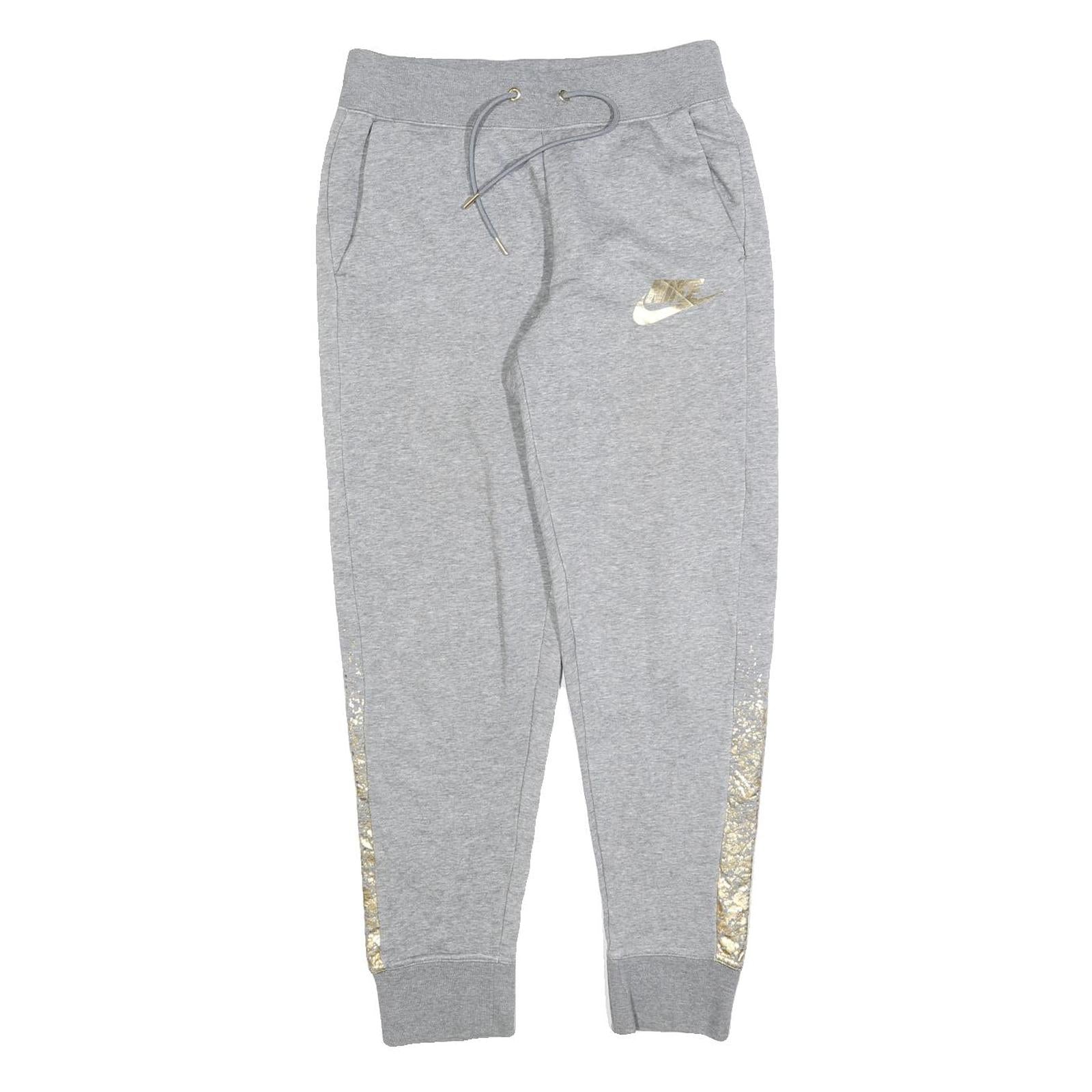 Buy NIKE Womens Grey & Gold Joggers Slim Tapered S W26 L28 Sweatpants Refurbished - $31.19 NIKE Womens Grey & Gold Joggers Slim Tapered S W26 L28 Sweatpants Refurbished - N/A refurbished available on Cerqular