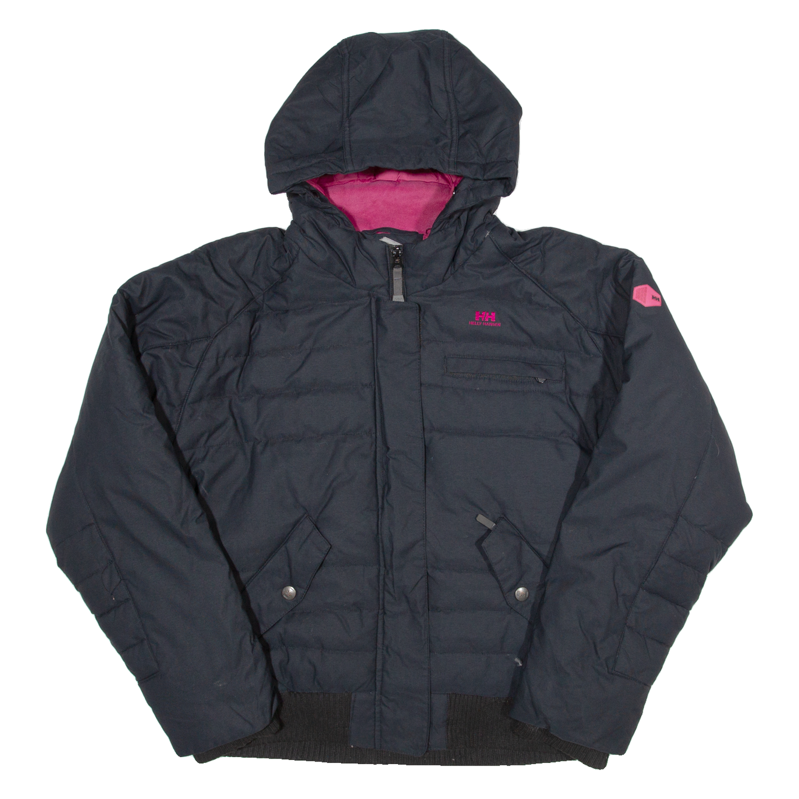 HELLY HANSEN Down Insulated Womens Puffer Jacket Black Nylon Hooded L Refurbished - N/A refurbished available on Cerqular