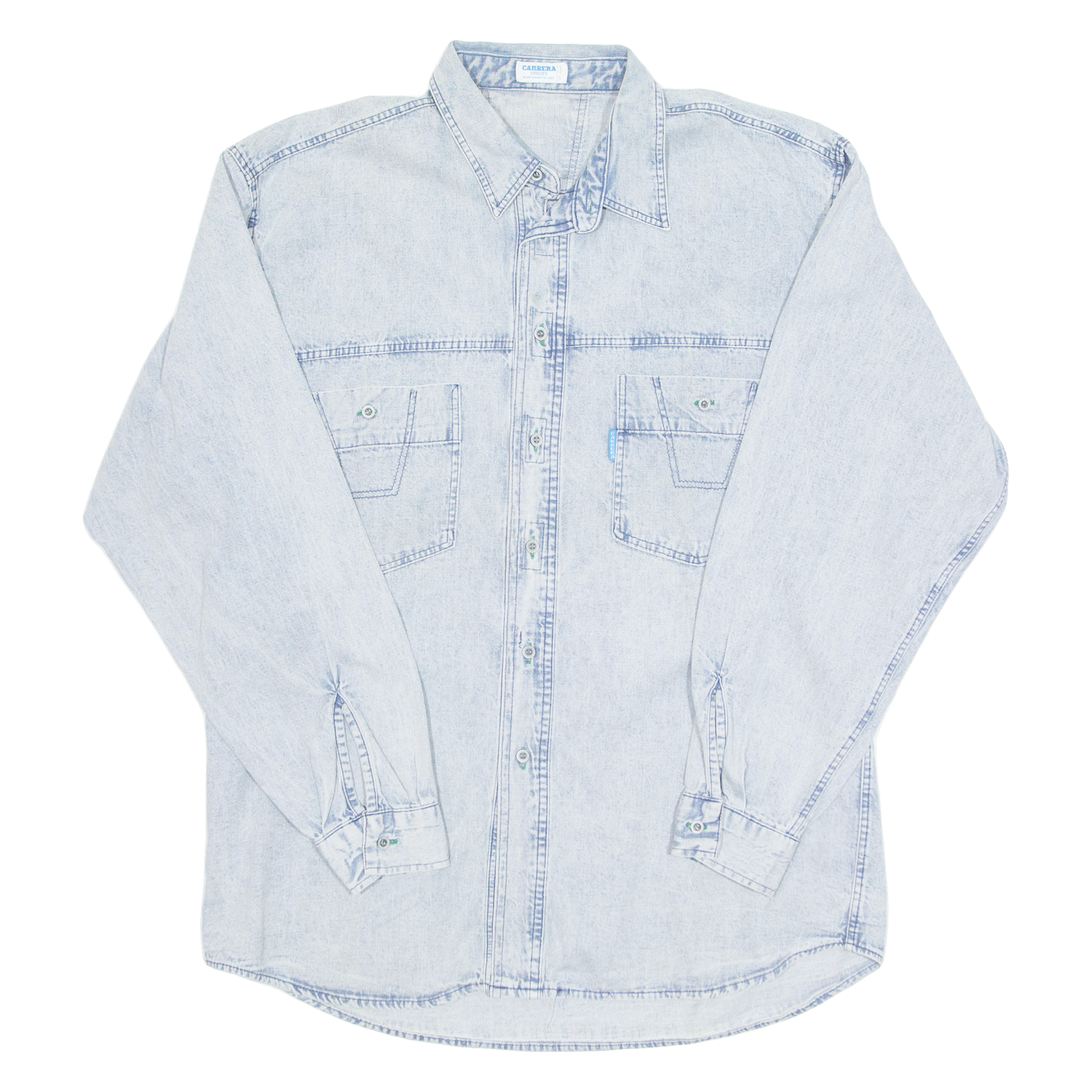 CARRERA Mens Plain Shirt Blue Long Sleeve L Refurbished - N/A refurbished available on Cerqular