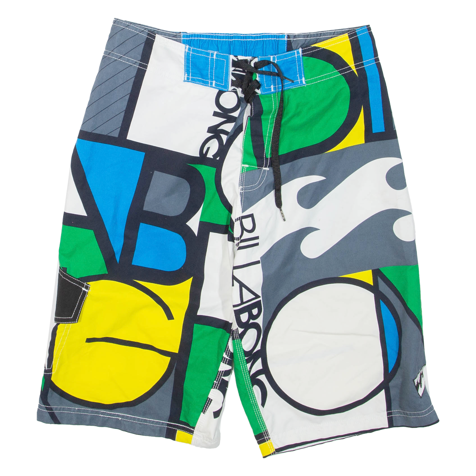 BILLABONG Mesh Lined Mens Swimming Shorts Grey Crazy Pattern M W30 Refurbished - N/A refurbished available on Cerqular