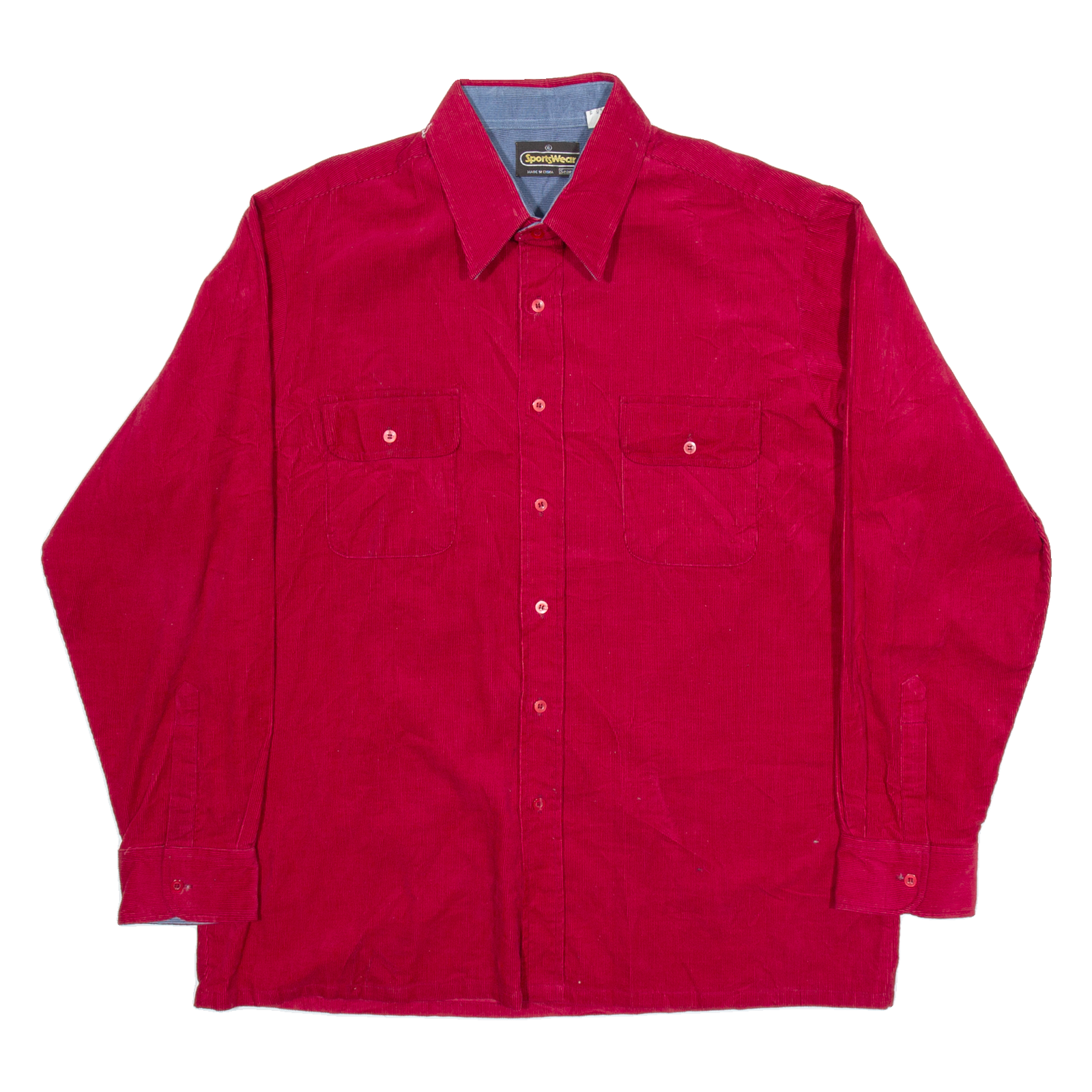 SPORTSWEAR Mens Plain Shirt Red Long Sleeve L Refurbished - N/A refurbished available on Cerqular