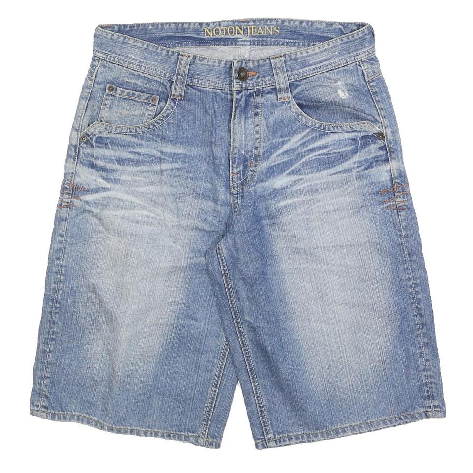NOTON JEANS Mens Denim Blue Casual Shorts M W34 Cotton Blend Relaxed Fit Refurbished - N/A refurbished available on Cerqular