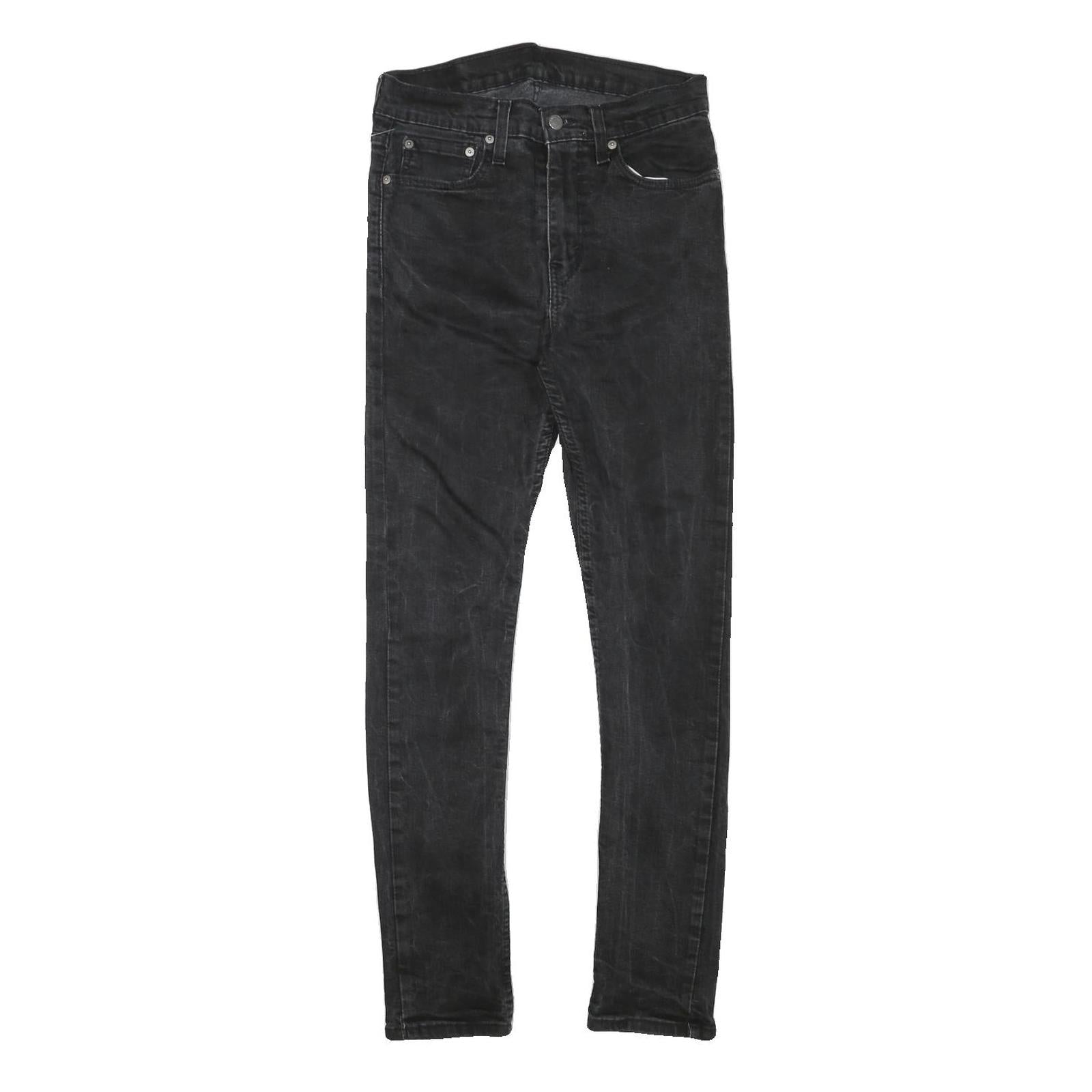 LEVI'S Mens Slim Black Denim Skinny W27 L28 Cotton Blend Zip Jeans Refurbished - N/A refurbished available on Cerqular