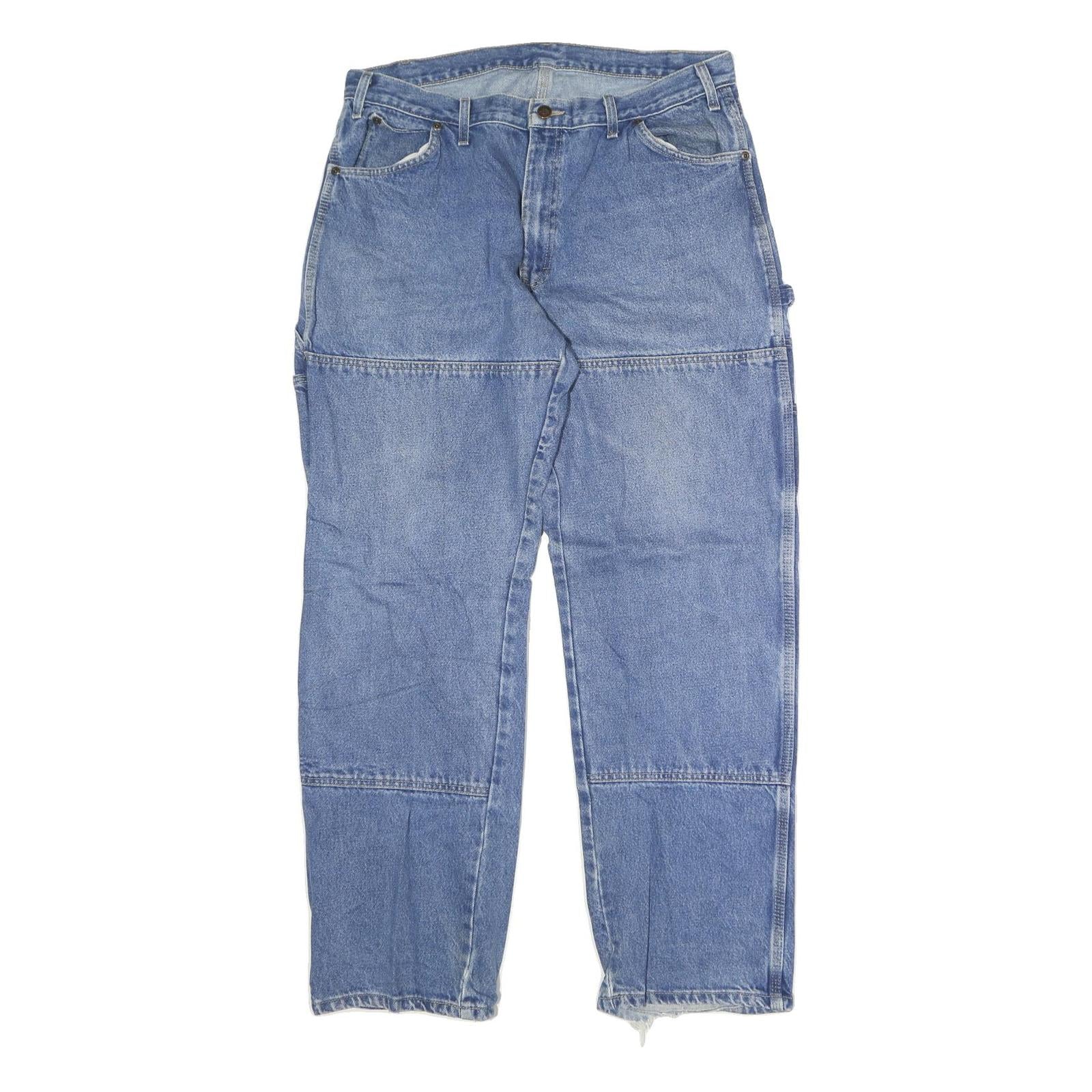 DICKIES Mens Jeans Blue Relaxed Carpenter Denim Medium W38 L32 Workwear Refurbished - N/A refurbished available on Cerqular