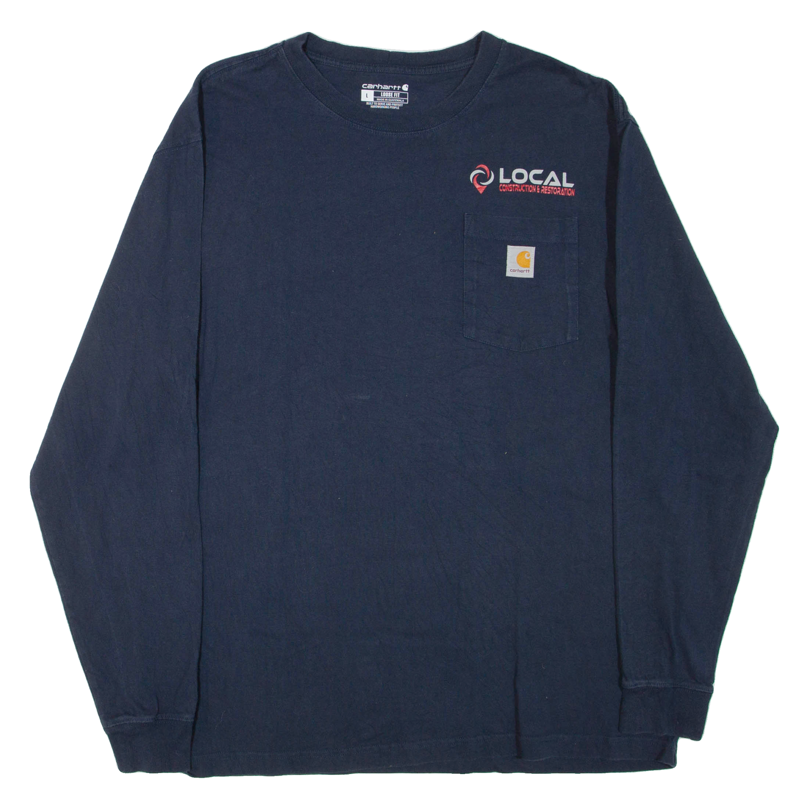 Buy CARHARTT Local Construction Restoration Loose Fit Mens T-Shirt Blue L Refurbished - $36.39 CARHARTT Local Construction Restoration Loose Fit Mens T-Shirt Blue L Refurbished - N/A refurbished available on Cerqular