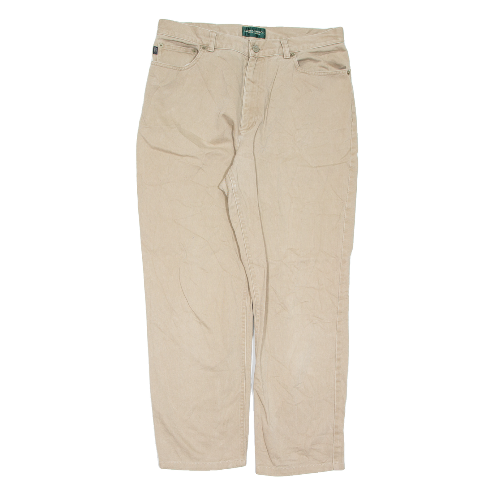 LAUREN RALPH LAUREN Womens Jeans Beige Regular Straight W32 L28 Refurbished - N/A refurbished available on Cerqular