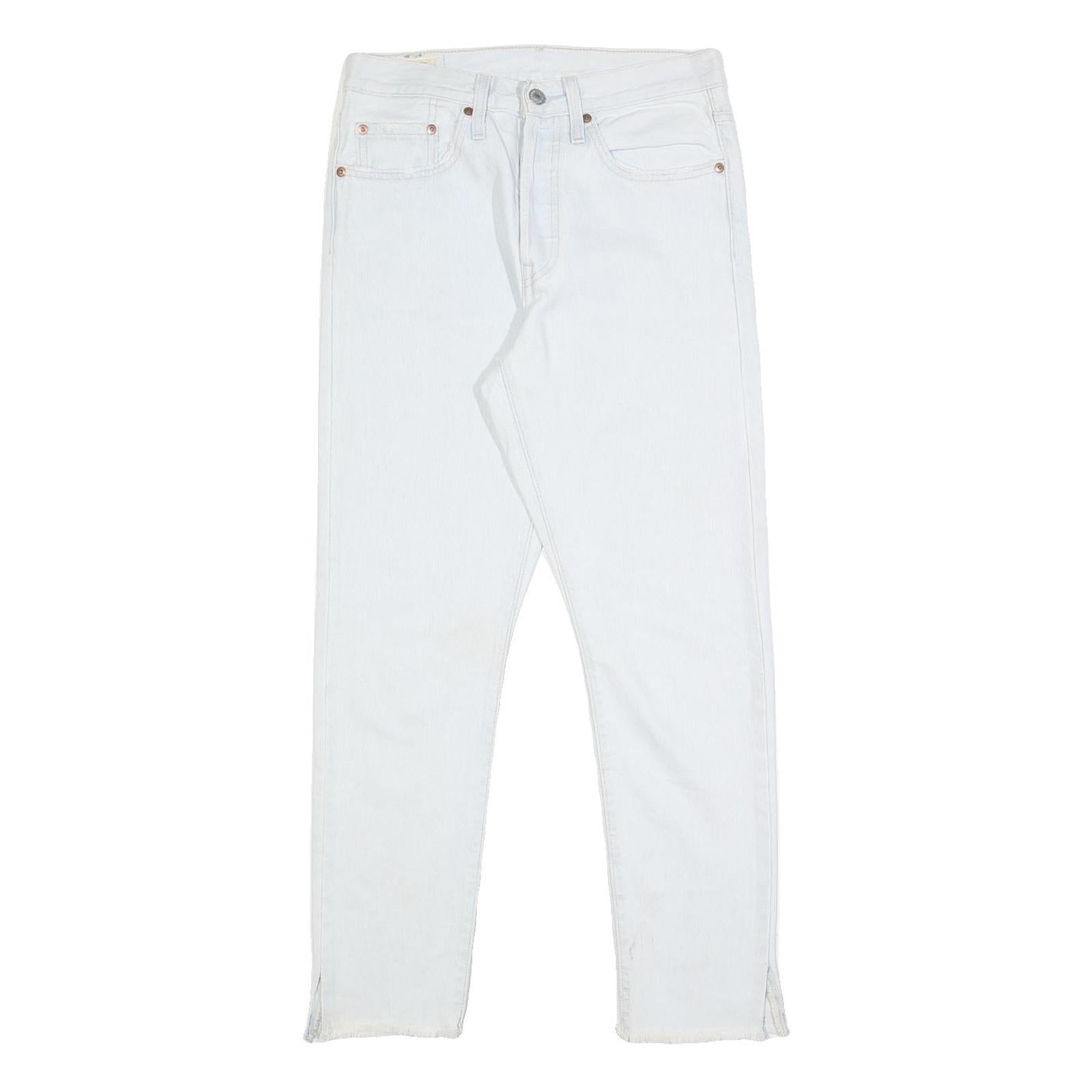 LEVI'S 501 Big E Womens Jeans White Regular Straight Denim Raw W26 L28 Classic Refurbished - N/A refurbished available on Cerqular