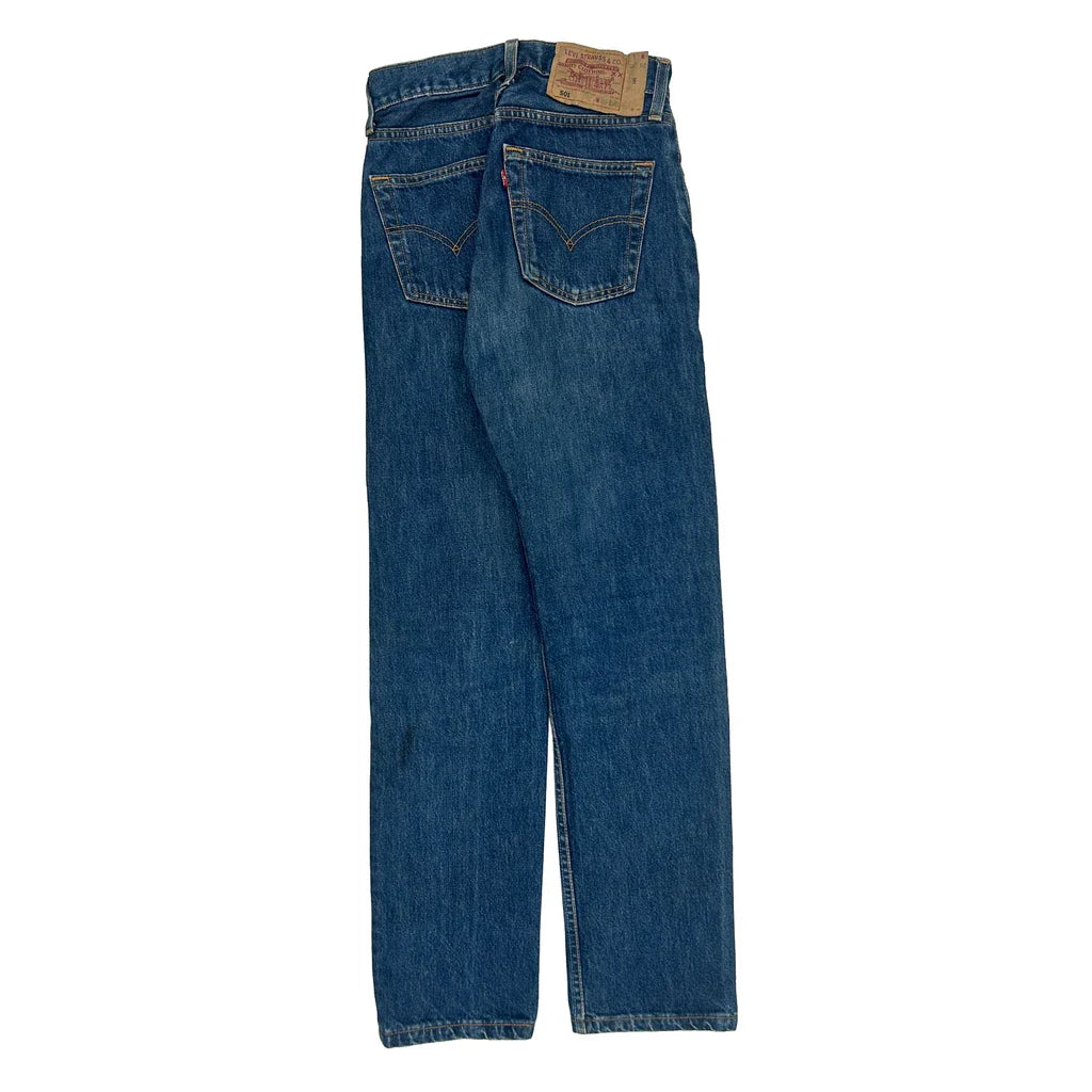 Levis Jeans - 26W UK 6 Blue Cotton Refurbished - Thrifted (note: this is a term often used to describe second- refurbished available on Cerqular