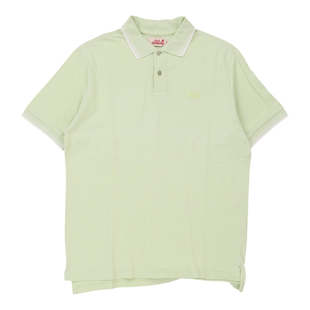 Best Company Polo Shirt - Large Green Cotton Refurbished - Thrifted (note: this is a term often used to describe second- refurbished available on Cerqular