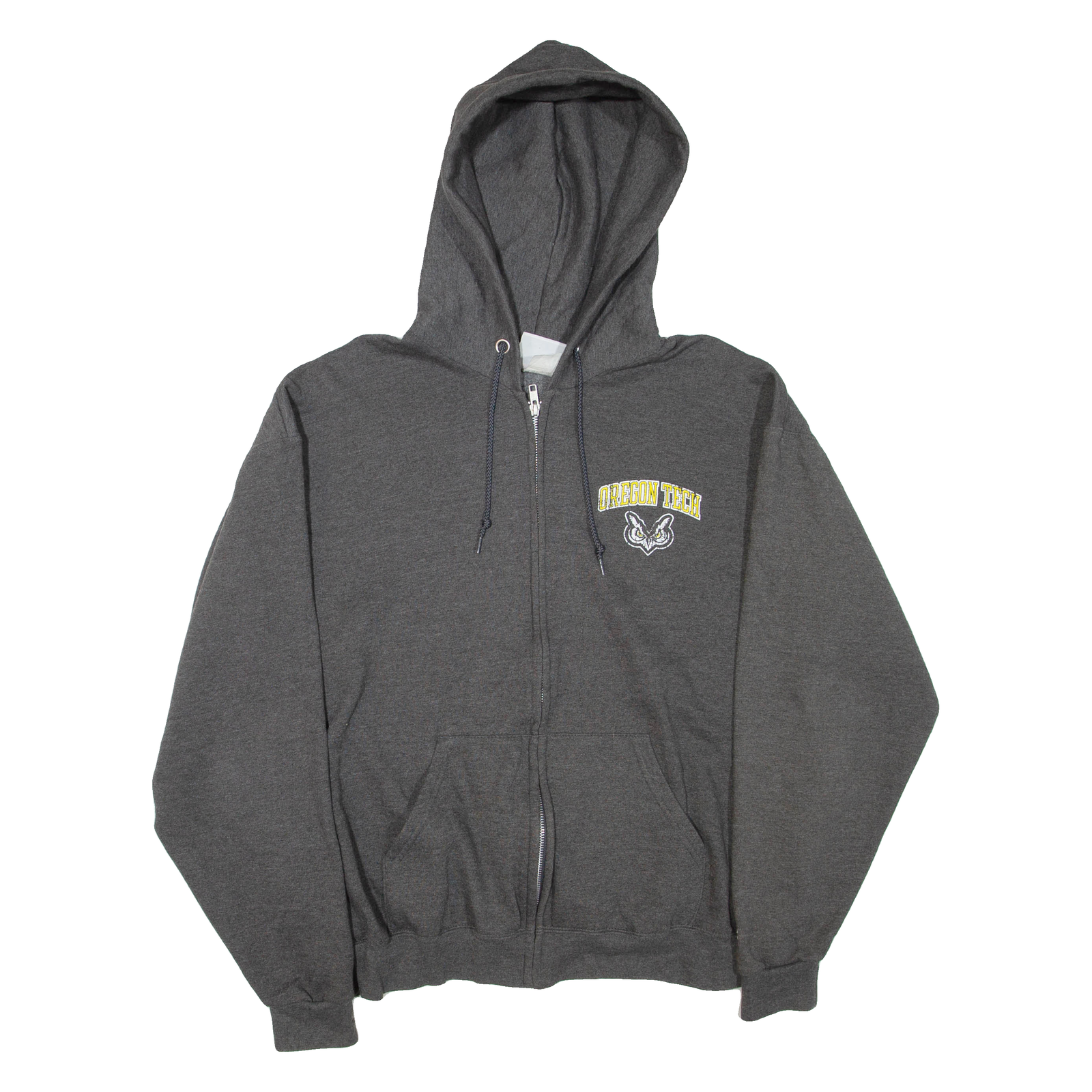 CHAMPION Oregon Tech Mens Grey Hoodie Full Zip USA L Refurbished - N/A refurbished available on Cerqular