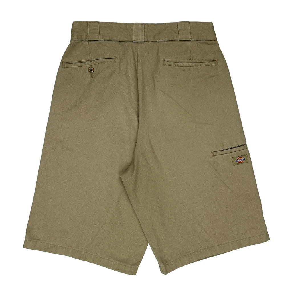 Dickies Chino Shorts - 32W 11L Khaki Cotton Refurbished - Thrifted (note: this is a term often used to describe second- refurbished available on Cerqular