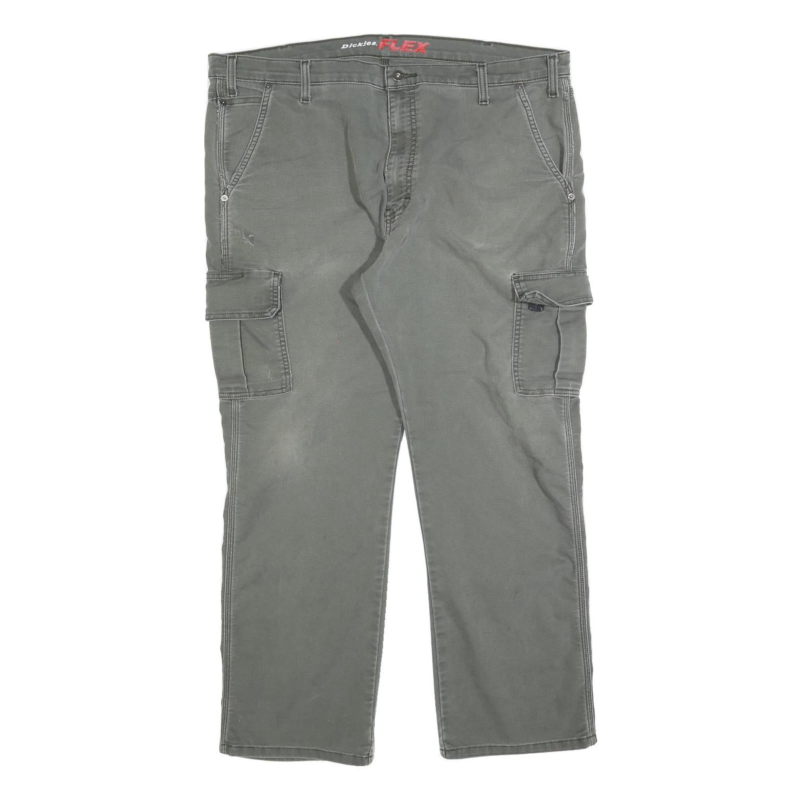 DICKIES Mens Jeans Green Regular Straight Denim W40 L30 Cargo Zip Pocket Refurbished - N/A refurbished available on Cerqular