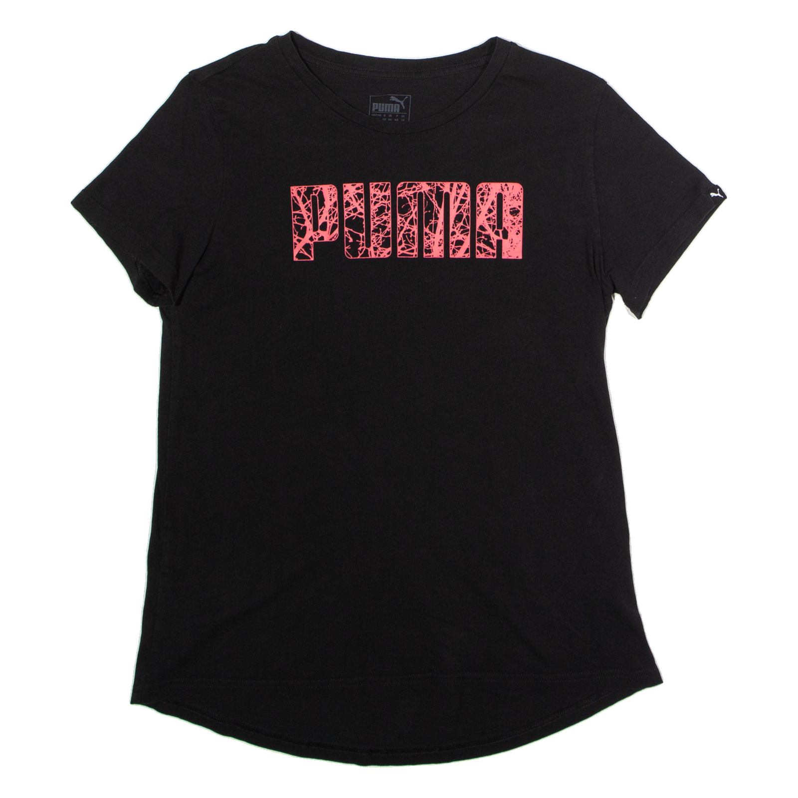 PUMA Womens T-Shirt Black Crew Neck UK 14 Refurbished - N/A refurbished available on Cerqular