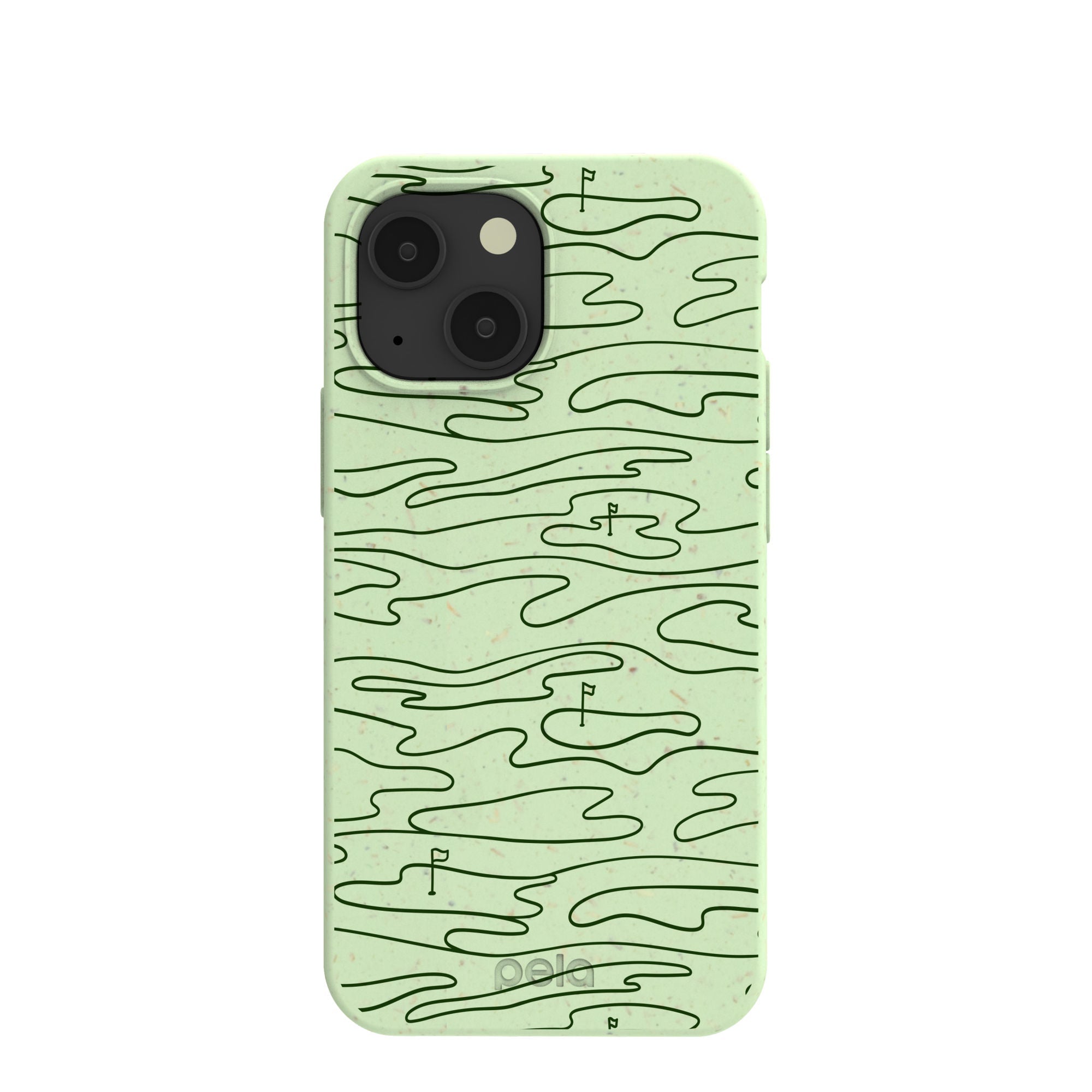 Sage Green Fairway iPhone 13 Mini Case Refurbished - Pela Case refurbished available on Cerqular
