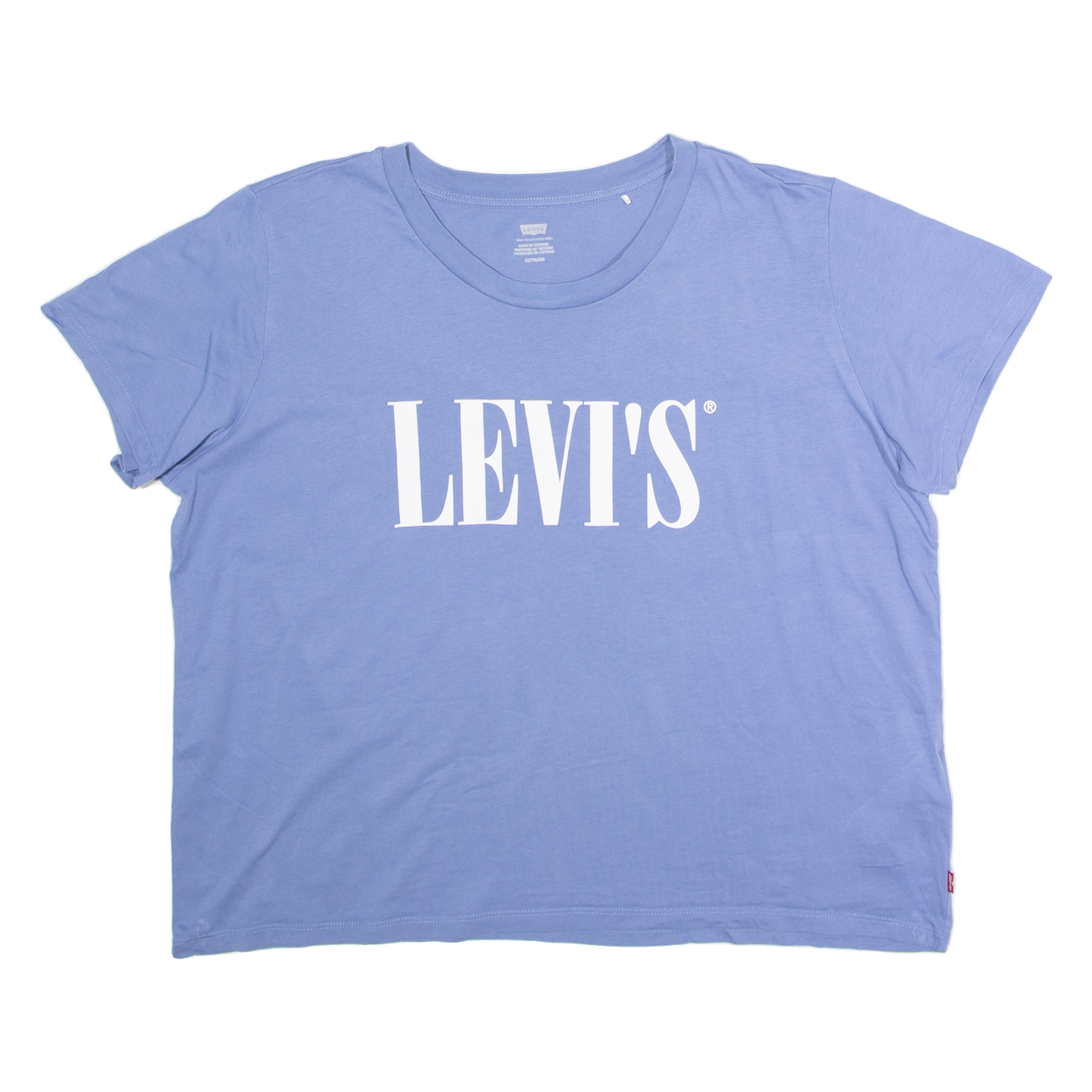 LEVI'S Womens T-Shirt Blue Crew Neck XL Refurbished - N/A refurbished available on Cerqular