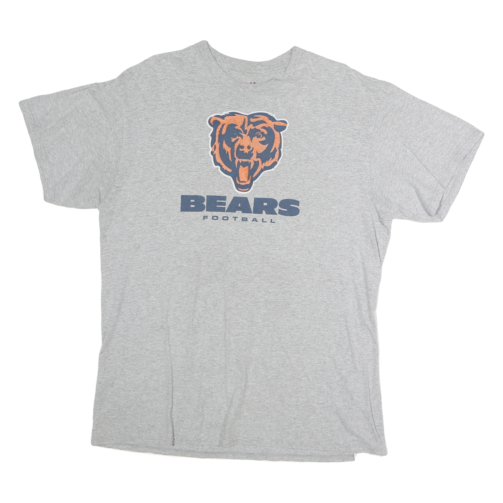 MAJESTIC Mens Grey Bears Football T-Shirt L Short Sleeve Crew Neck Cotton Casual Refurbished - N/A refurbished available on Cerqular