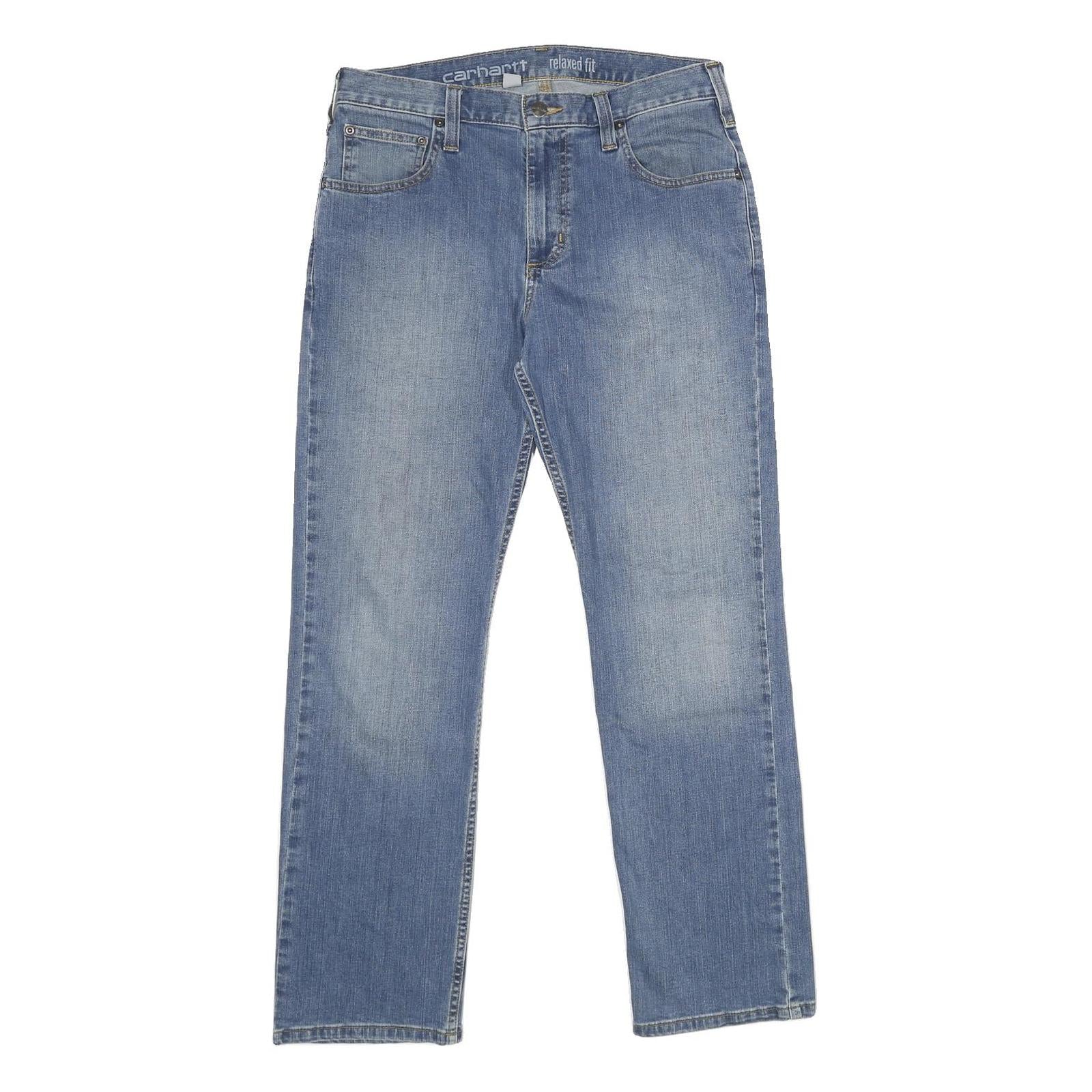 CARHARTT Mens Jeans Blue Relaxed Straight Denim Medium W31 L30 Workwear Zip Refurbished - N/A refurbished available on Cerqular