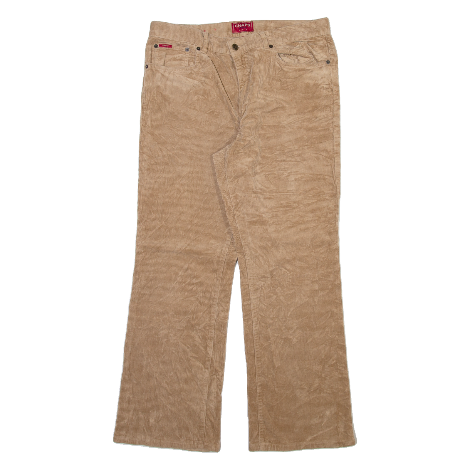 CHAPS Womens Corduroy Trousers Beige Regular Bootcut W32 L29 Refurbished - N/A refurbished available on Cerqular