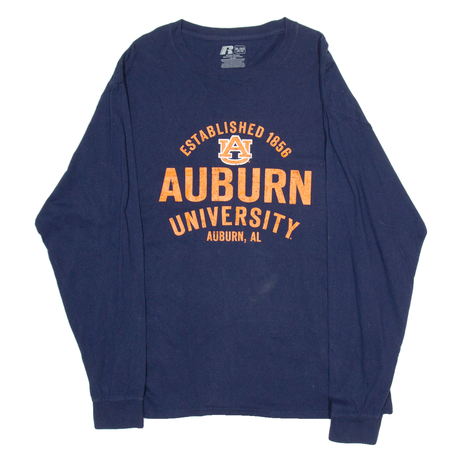 RUSSELL ATHLETIC Auburn University Mens T-Shirt Blue Long Sleeve USA XL Refurbished - N/A refurbished available on Cerqular