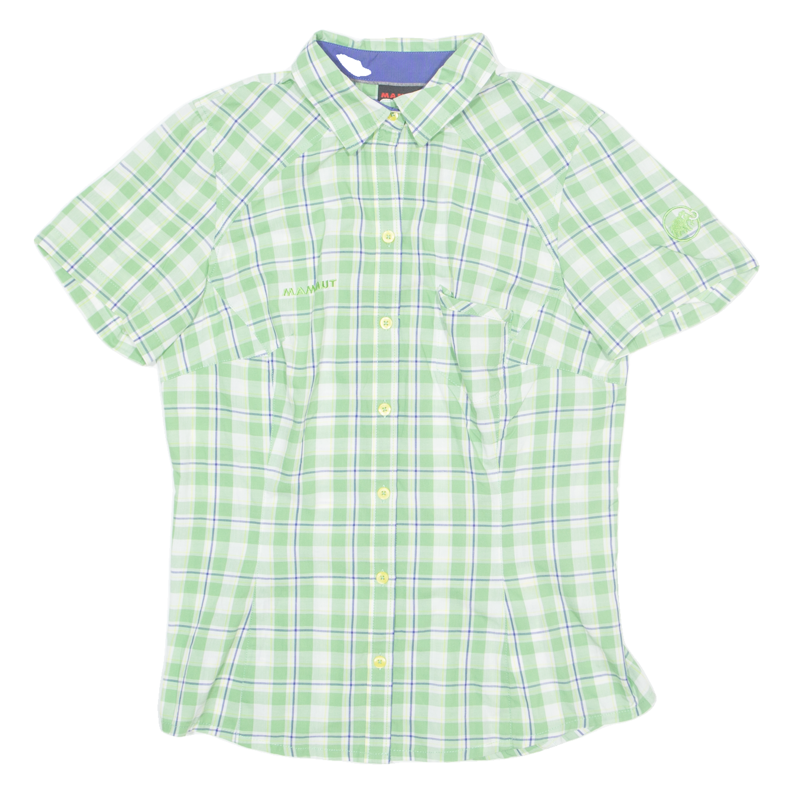 MAMMUT Womens Shirt Green Check S Refurbished - N/A refurbished available on Cerqular
