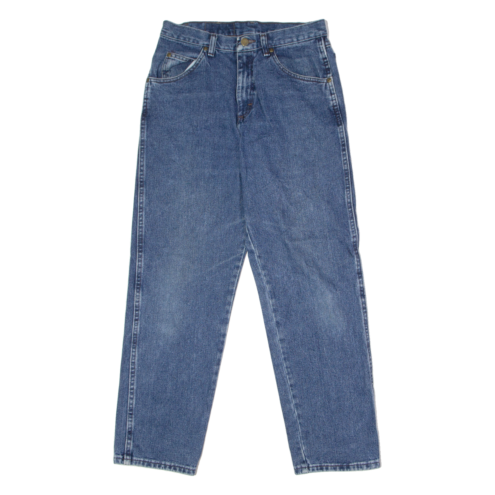 WRANGLER Mens Jeans Blue Regular Skinny Stone Wash W30 L31 Refurbished - N/A refurbished available on Cerqular