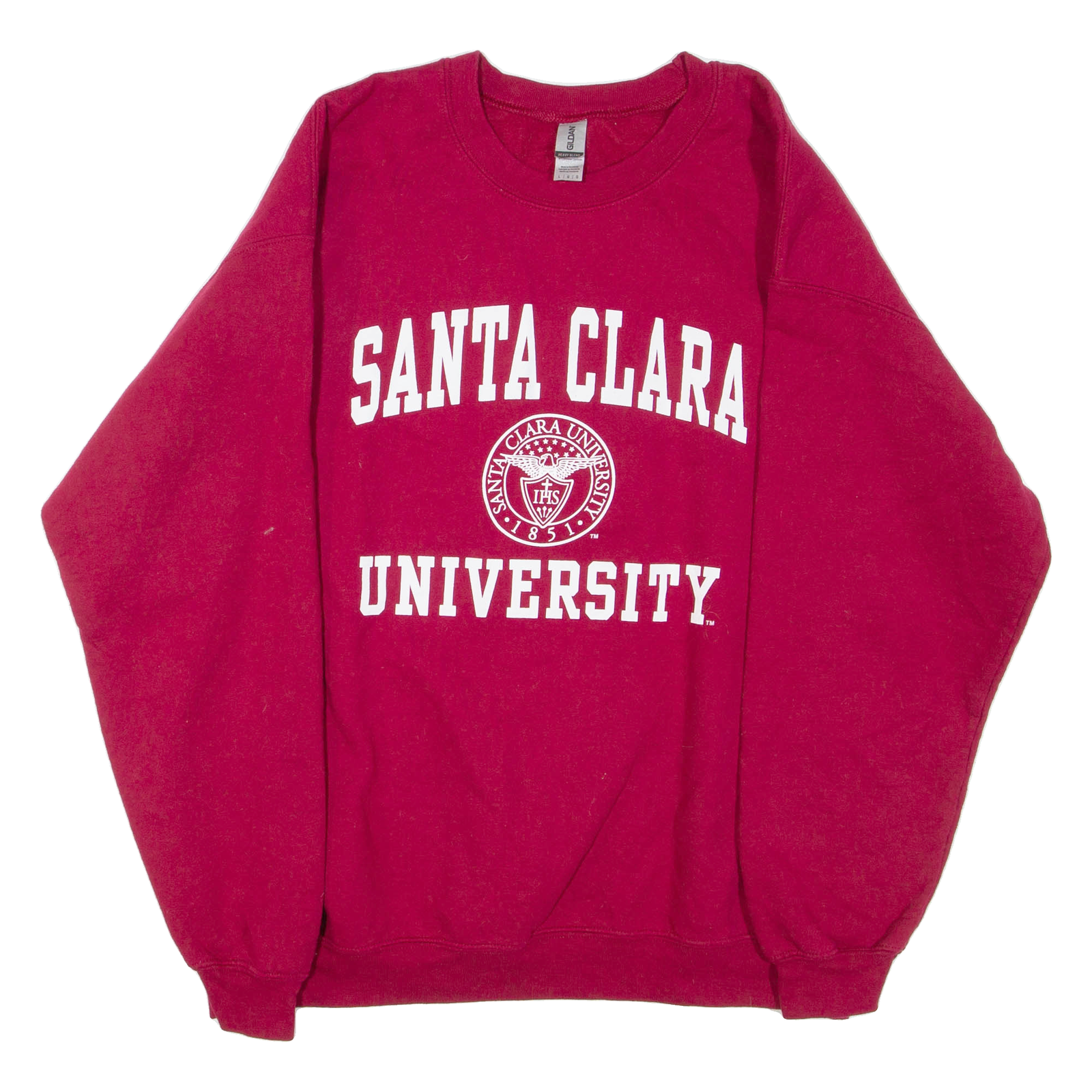 GILDAN Santa Clara University Mens Sweatshirt Red Crew Neck USA L Refurbished - N/A refurbished available on Cerqular