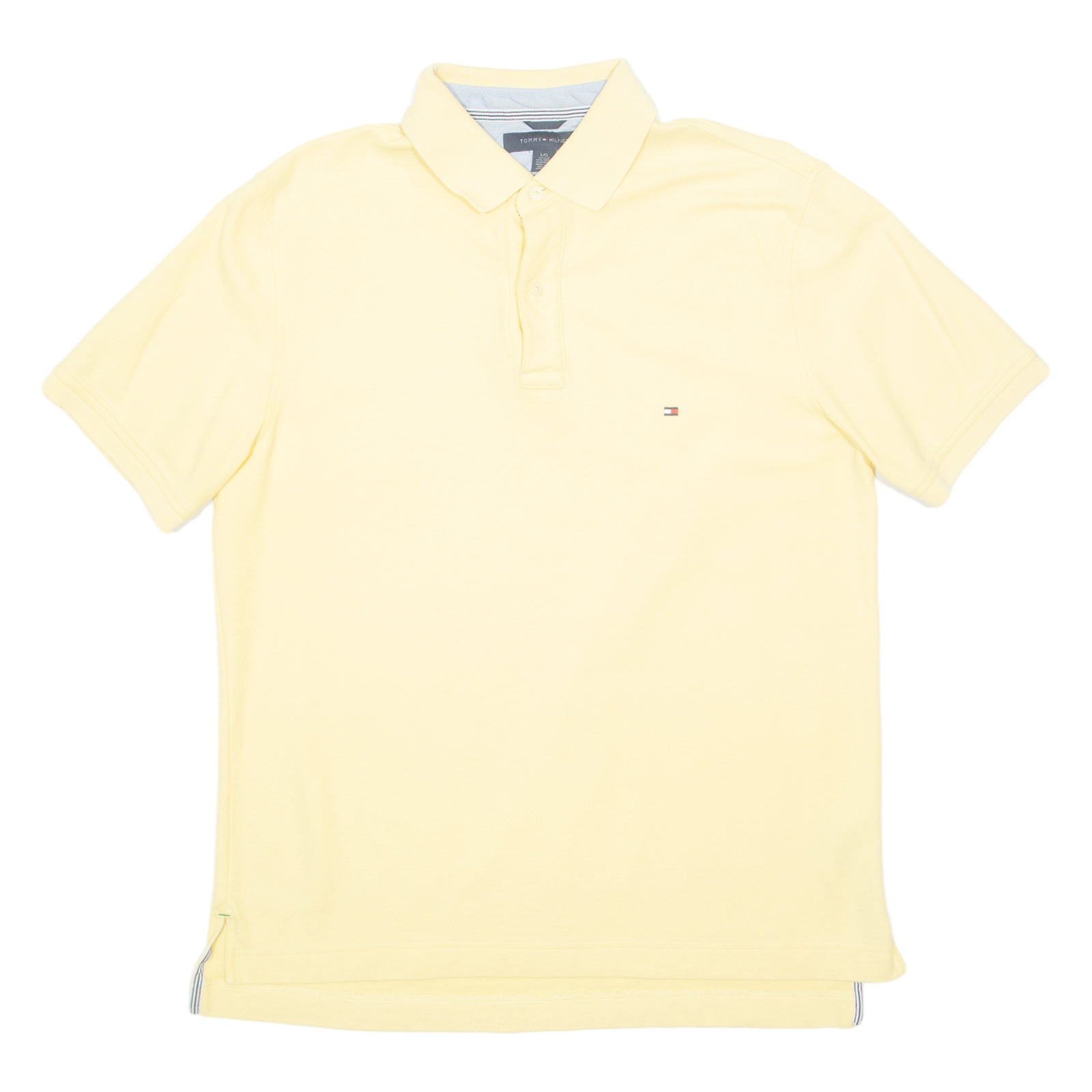 TOMMY HILFIGER Mens Polo Shirt Yellow L Refurbished - N/A refurbished available on Cerqular