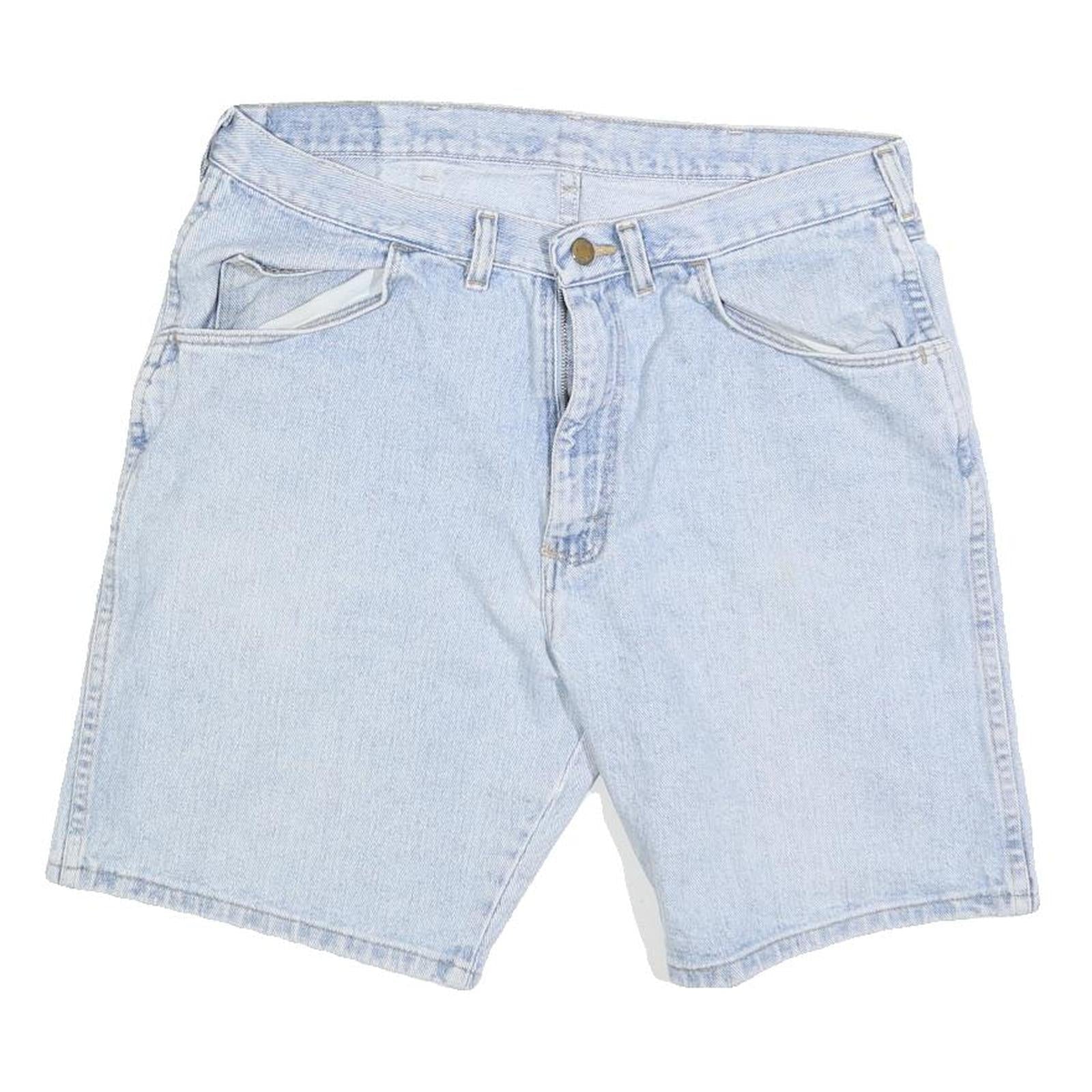 Buy WRANGLER Mens Denim Blue Casual Shorts L W34 Classic Cotton Blend Zip Fly Refurbished - $25.99 WRANGLER Mens Denim Blue Casual Shorts L W34 Classic Cotton Blend Zip Fly Refurbished - N/A refurbished available on Cerqular