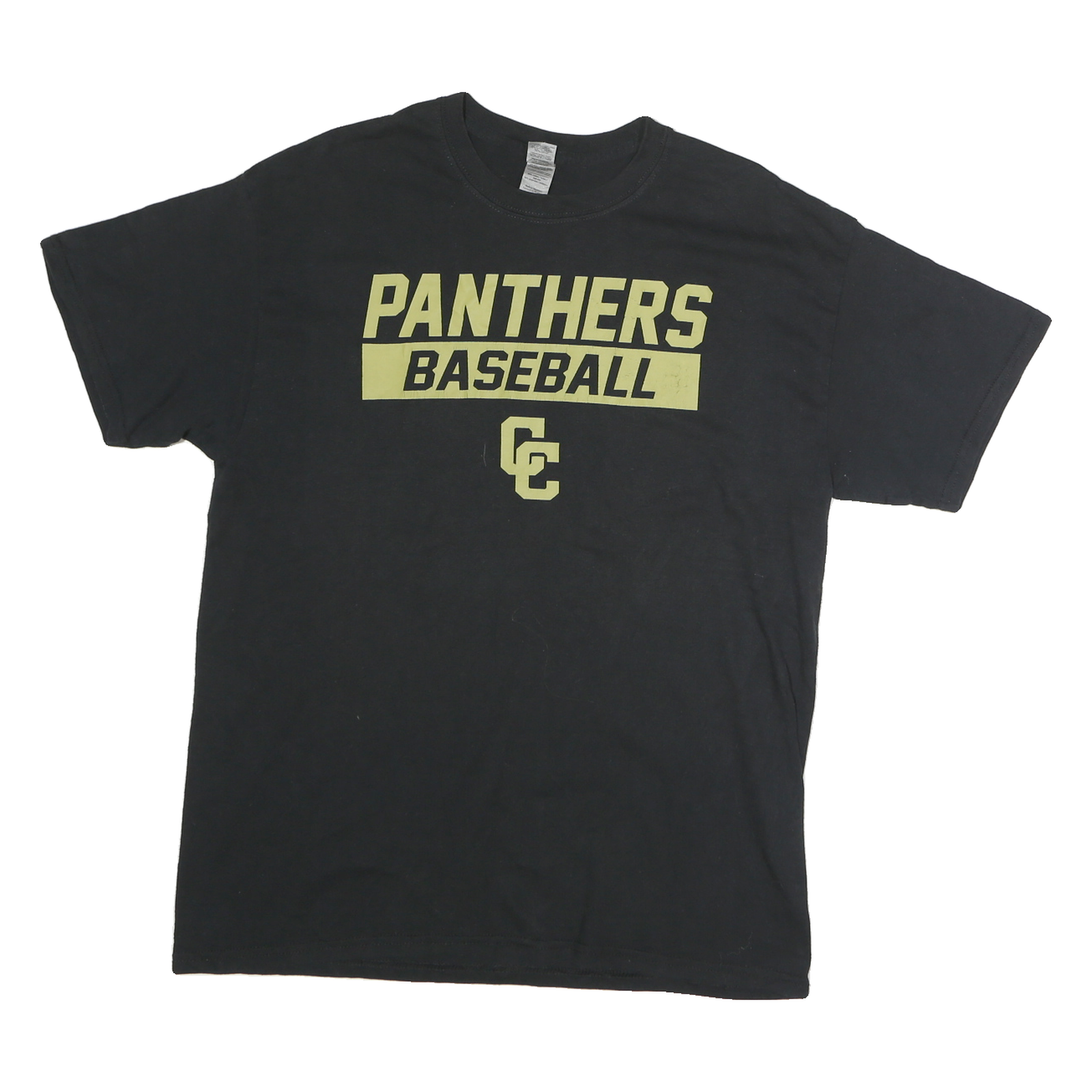 GILDAN Mens Black Panthers Baseball Graphic T-Shirt L Short Sleeve Crew Neck Refurbished - N/A refurbished available on Cerqular