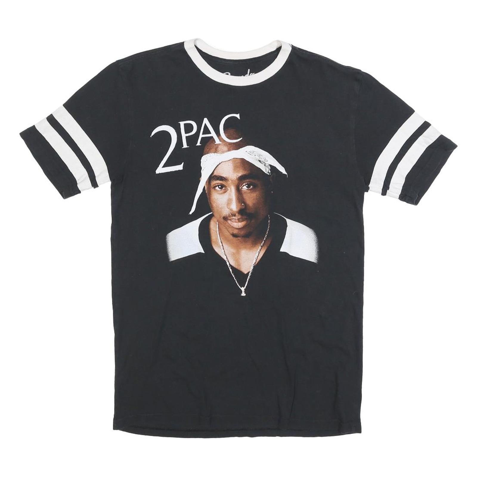 BRAVADO Mens Black And White 2Pac Graphic T-Shirt S Short Sleeve Crew Neck Retro Refurbished - N/A refurbished available on Cerqular