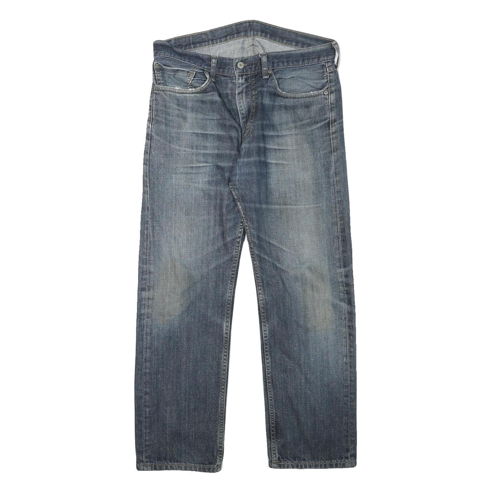 LEVI'S 505 Mens Jeans Blue Regular Straight Denim Medium W34 L30 Classic Fit Refurbished - N/A refurbished available on Cerqular