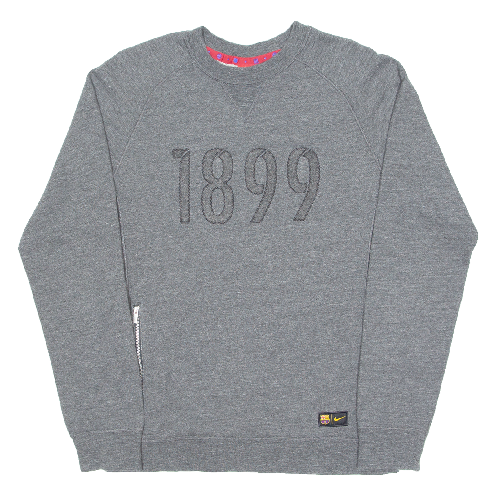 NIKE Barcelona FC Mens Sweatshirt Grey Crew Neck S Refurbished - N/A refurbished available on Cerqular