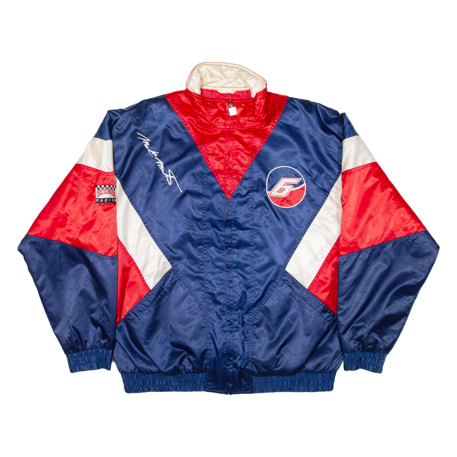NUTMEG Nascar Racing Mark Martin #6 Quilted Lined Mens Jacket Blue Nylon USA XL Refurbished - N/A refurbished available on Cerqular