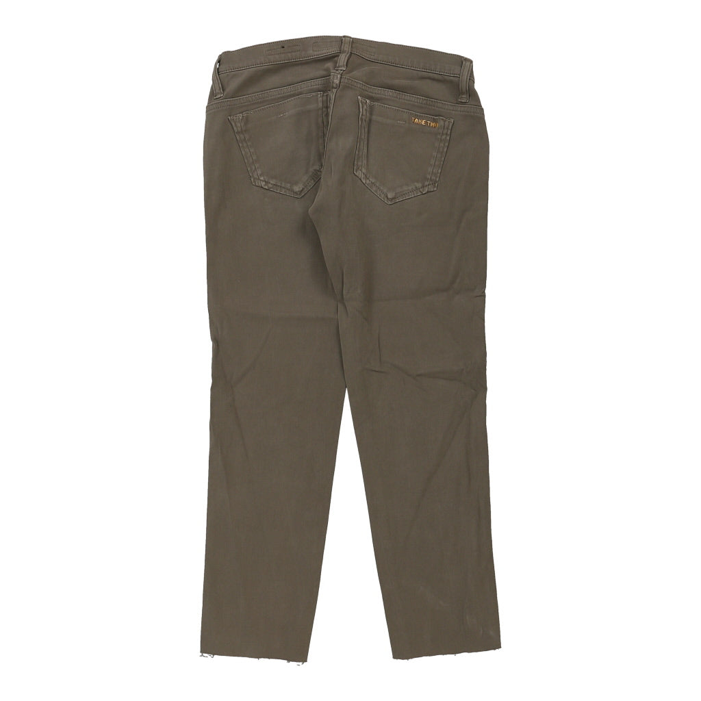 Take Two Jeans - 28W UK 4 Khaki Cotton Refurbished - Thrifted (note: this is a term often used to describe second- refurbished available on Cerqular