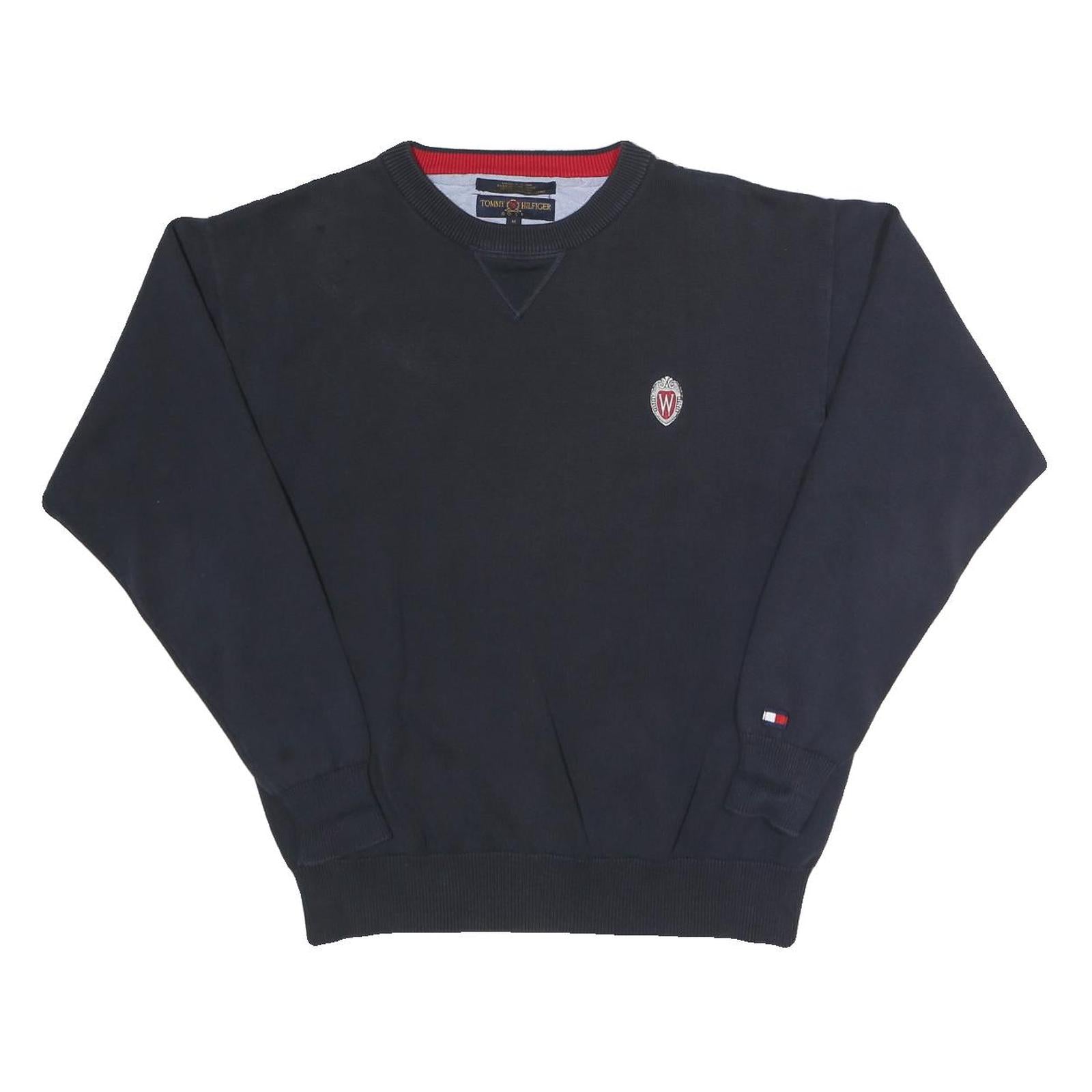 TOMMY HILFIGER Mens Navy Blue Cotton Crew Neck Basic Knit Jumper M Classic Refurbished - N/A refurbished available on Cerqular
