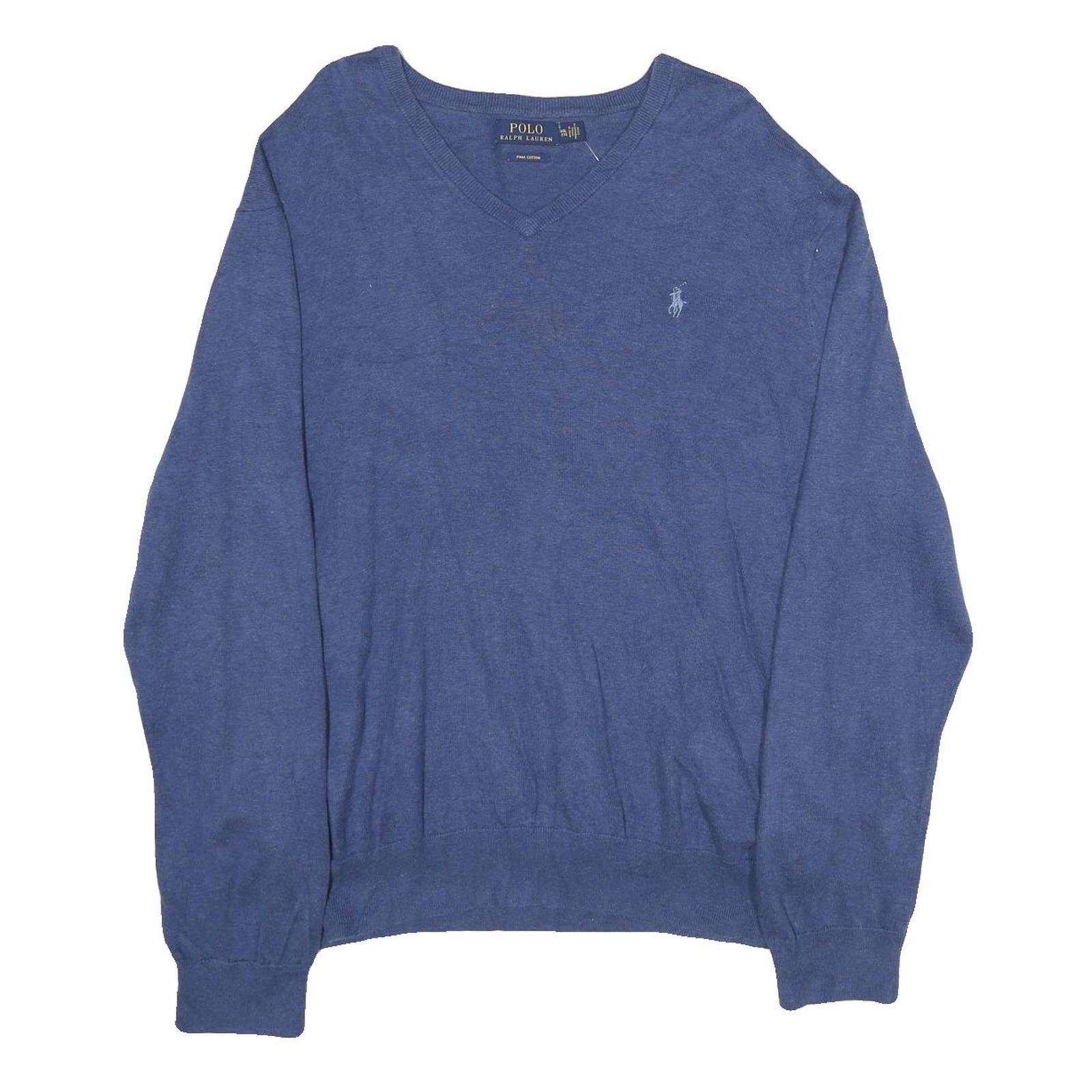 Buy POLO RALPH LAUREN Mens Blue Plain Cotton V-Neck Basic Knit 2XL Jumper Refurbished - $51.99 POLO RALPH LAUREN Mens Blue Plain Cotton V-Neck Basic Knit 2XL Jumper Refurbished - N/A refurbished available on Cerqular