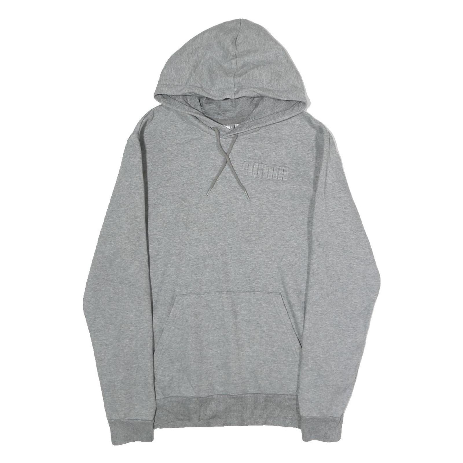 PUMA Mens Grey Hoodie S Cotton Pullover Casual Sportswear Sweatshirt Refurbished - N/A refurbished available on Cerqular