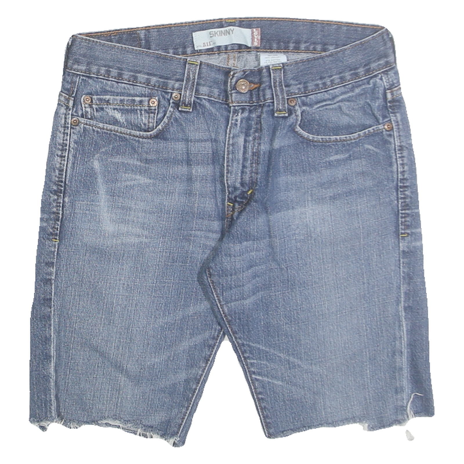 LEVI'S Mens Denim Blue Skinny Cut-Off Shorts M W33 Casual Summer Wear Refurbished - N/A refurbished available on Cerqular