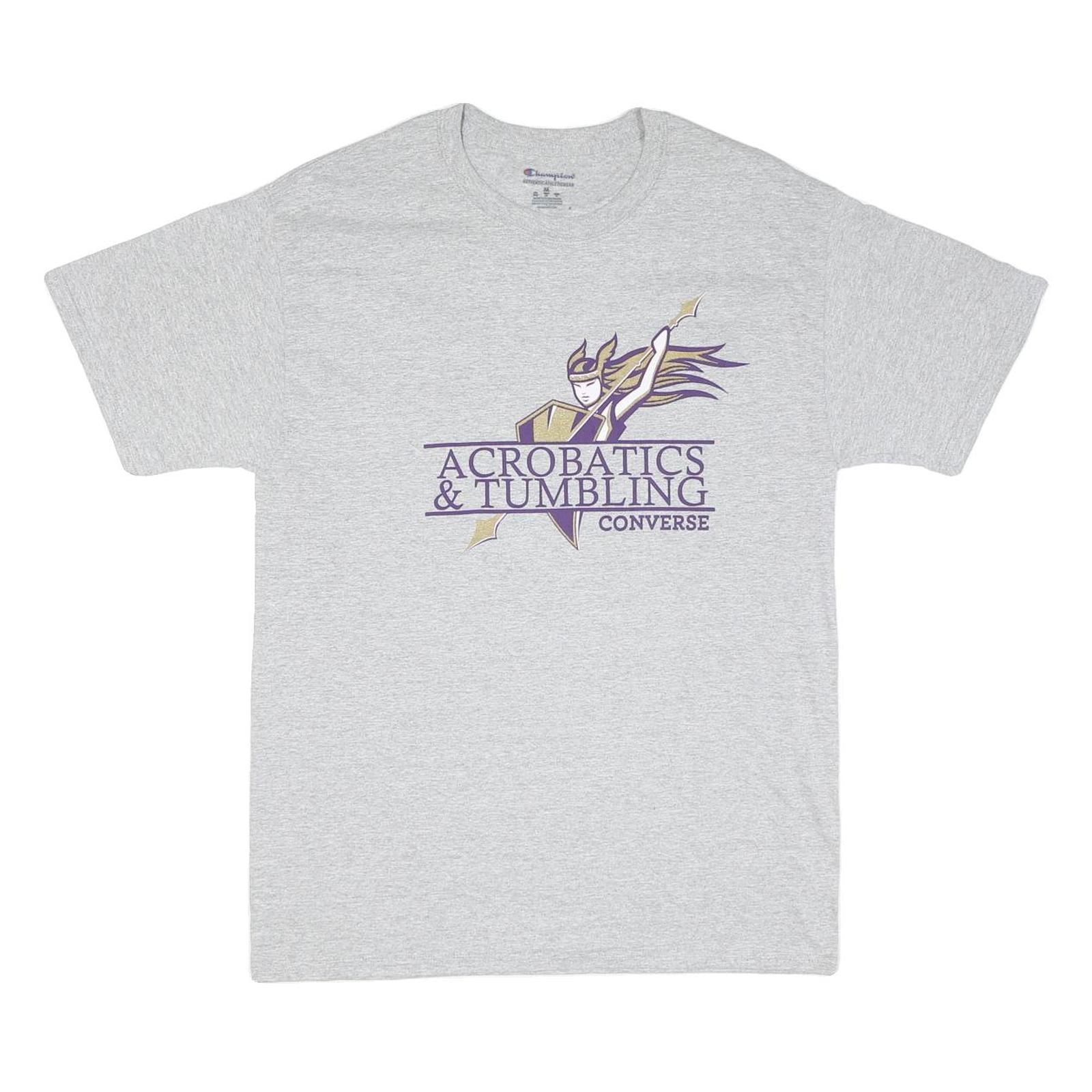 CHAMPION Mens Grey Acrobatic Graphic T-Shirt M Short Sleeve Crew Neck Casual Refurbished - N/A refurbished available on Cerqular