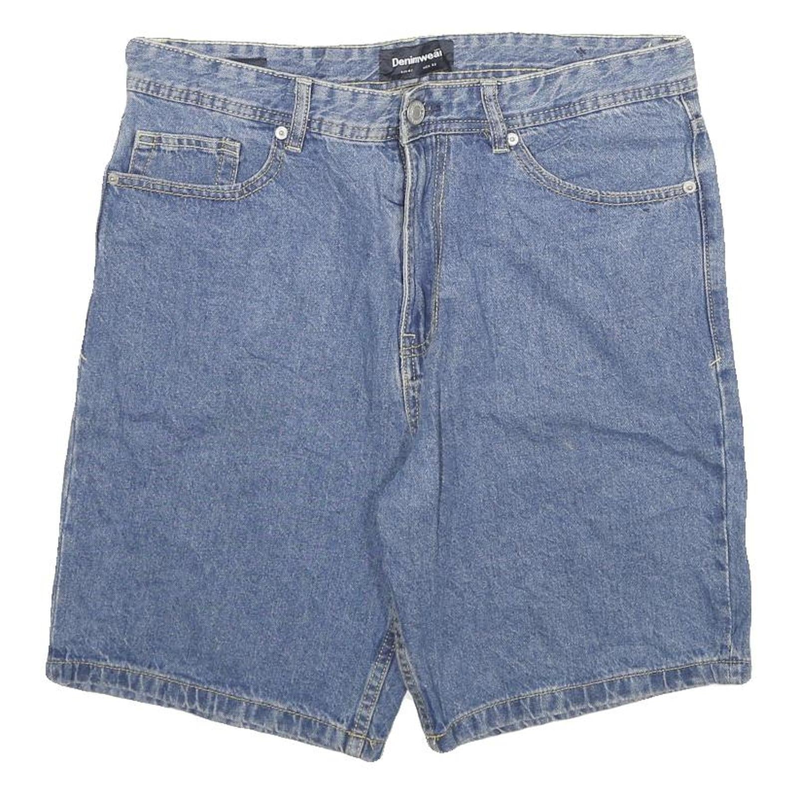 DENIMWEAR Mens Shorts Blue Denim XL W33 Classic Cotton Blend Casual Summer Refurbished - N/A refurbished available on Cerqular
