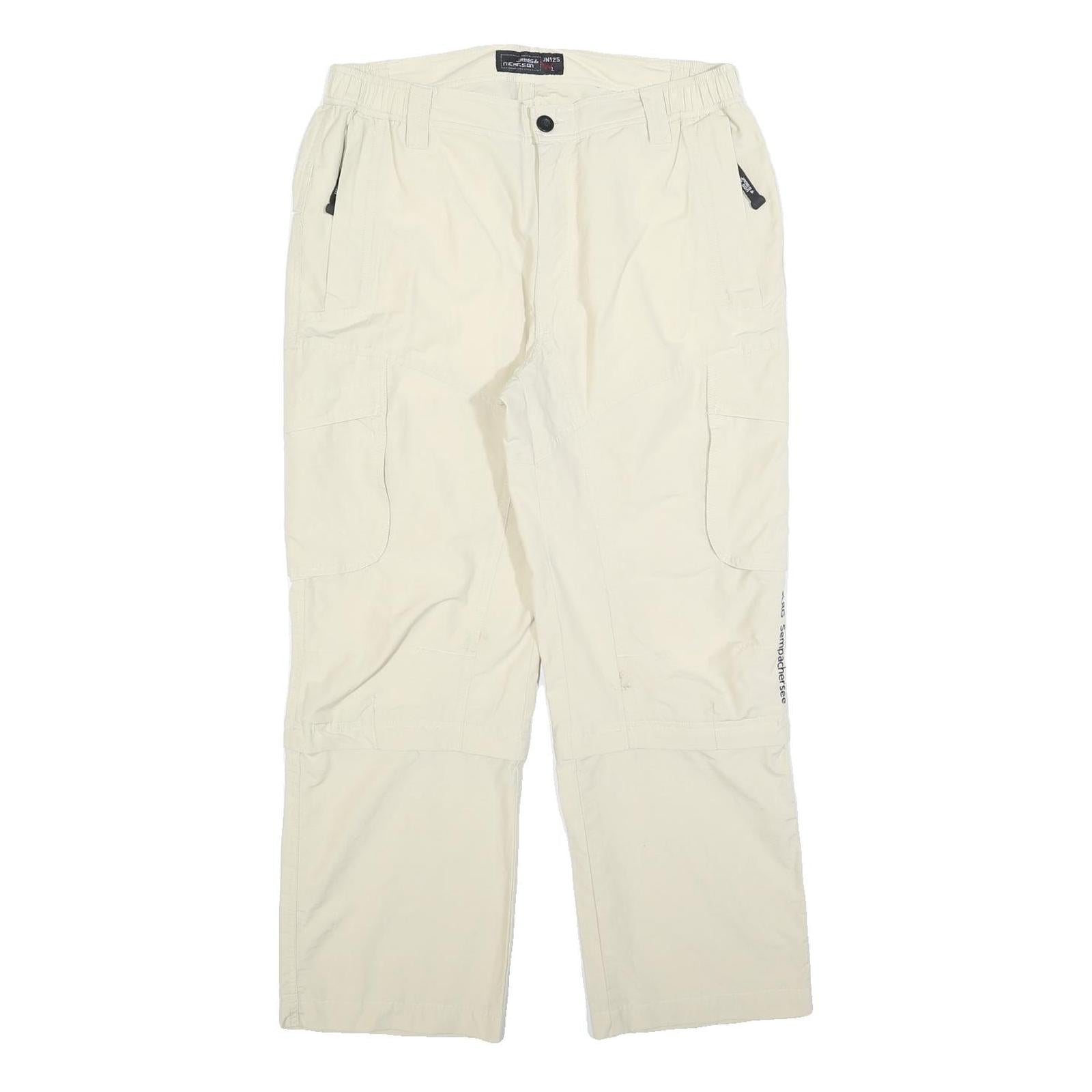 JAMES & NICHOLSON Womens Polyester Blend Regular Beige Trousers W32 L28 Outdoor Refurbished - N/A refurbished available on Cerqular