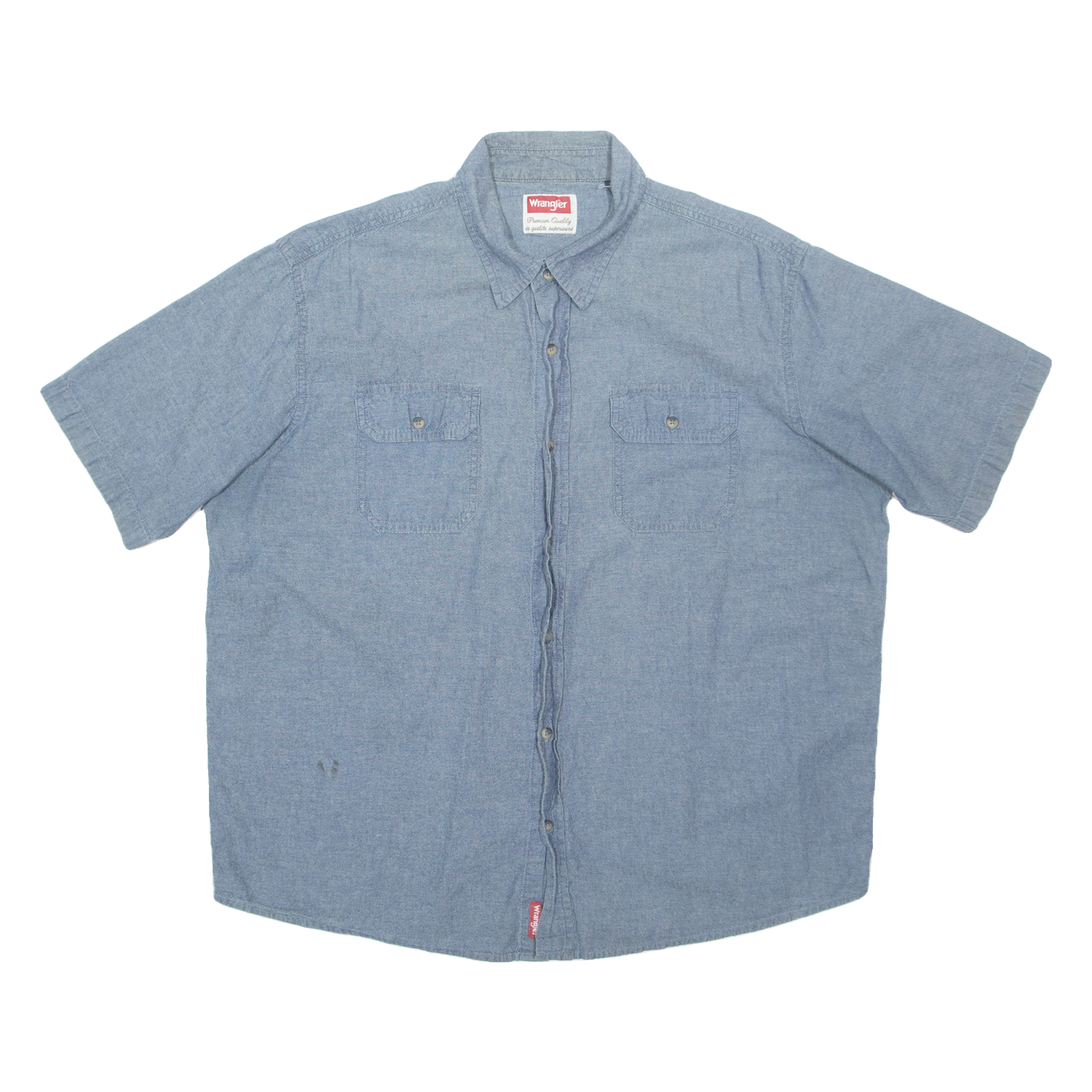 WRANGLER Mens Plain Shirt Blue XL Refurbished - N/A refurbished available on Cerqular