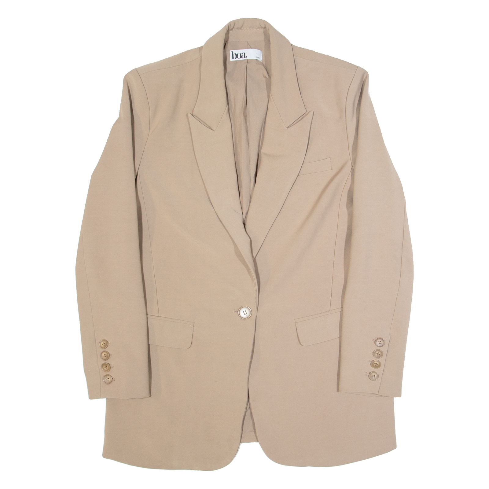 BOA Womens Blazer Jacket Beige S Refurbished - N/A refurbished available on Cerqular