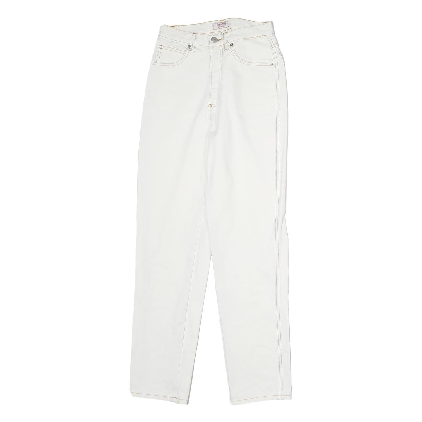 STEFANEL BASIC Womens Regular Fit White Denim Jeans W25 L29 Cotton Zip Casual Refurbished - N/A refurbished available on Cerqular