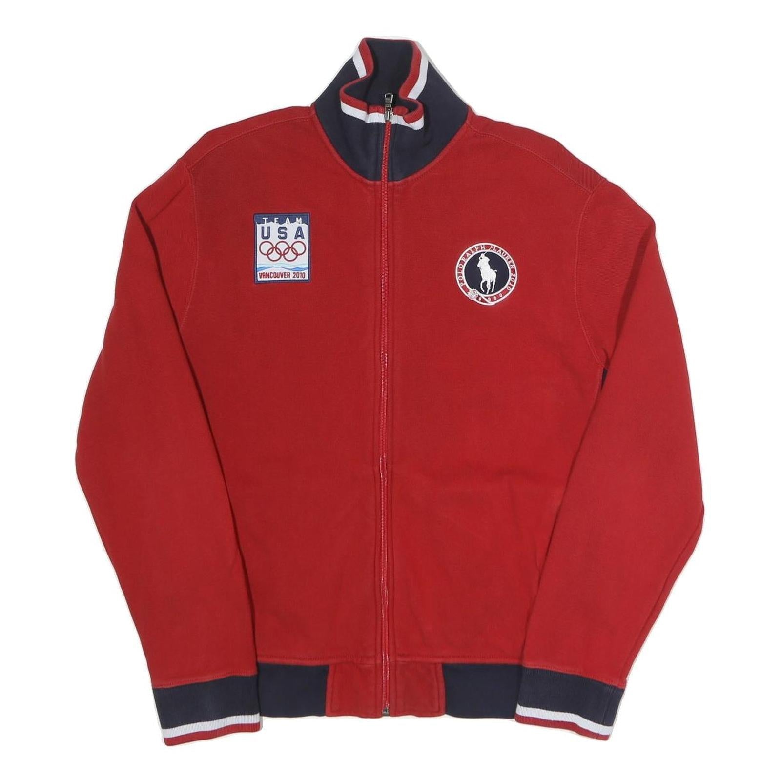 Buy POLO RALPH LAUREN Mens Red Striped Team USA Olympic Cotton Blend Jacket M Zip Refurbished - $103.99 POLO RALPH LAUREN Mens Red Striped Team USA Olympic Cotton Blend Jacket M Zip Refurbished - N/A refurbished available on Cerqular