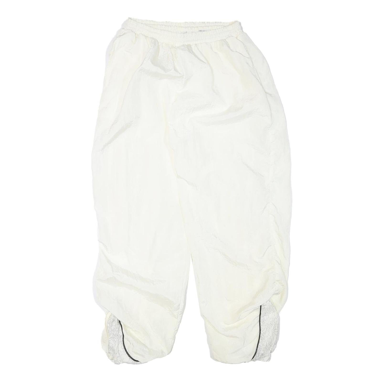 Mens White Joggers L W25 L25 Loose Tapered Polyester Blend Casual Refurbished - N/A refurbished available on Cerqular