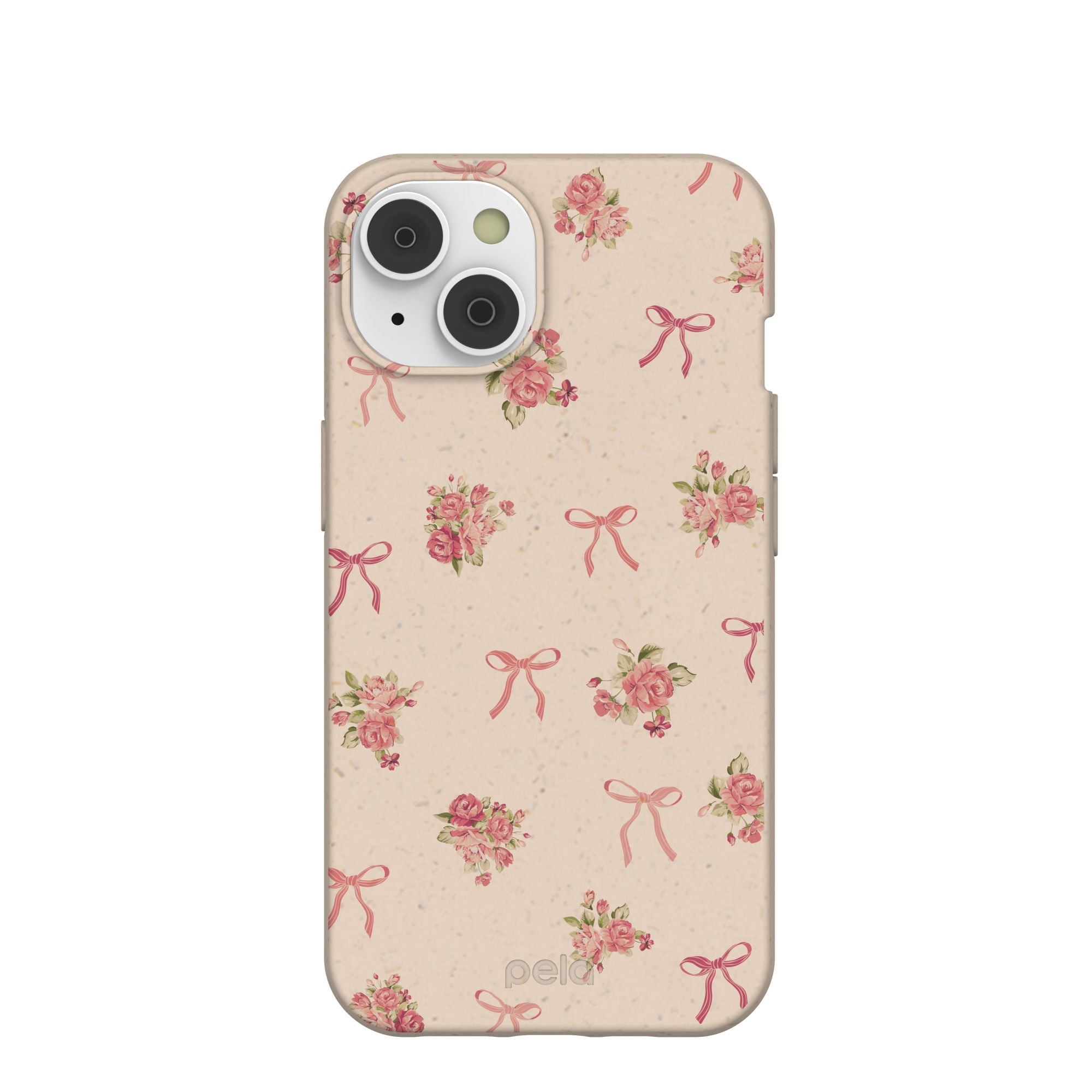 Seashell Roses and Bows iPhone 14 Case Refurbished - Pela Case refurbished available on Cerqular