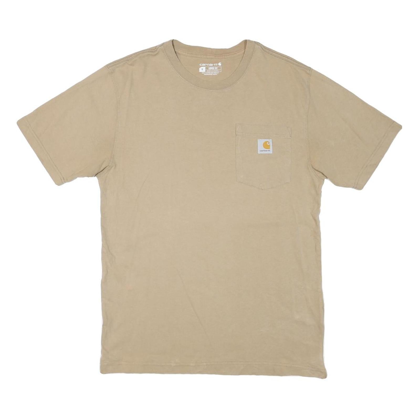 Buy CARHARTT Mens Beige Pocket T-Shirt S Short Sleeve Crew Neck Classic Cotton Blend Refurbished - $28.59 CARHARTT Mens Beige Pocket T-Shirt S Short Sleeve Crew Neck Classic Cotton Blend Refurbished - N/A refurbished available on Cerqular
